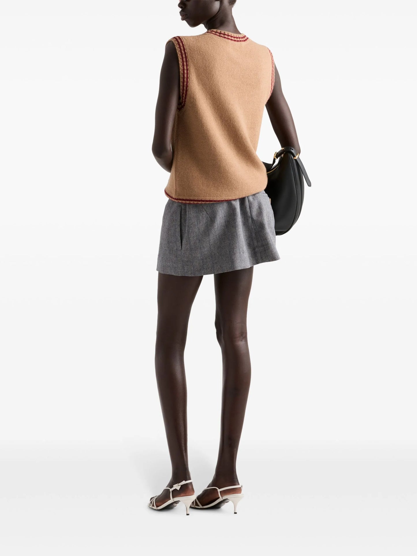 Intarsia ribbed vest