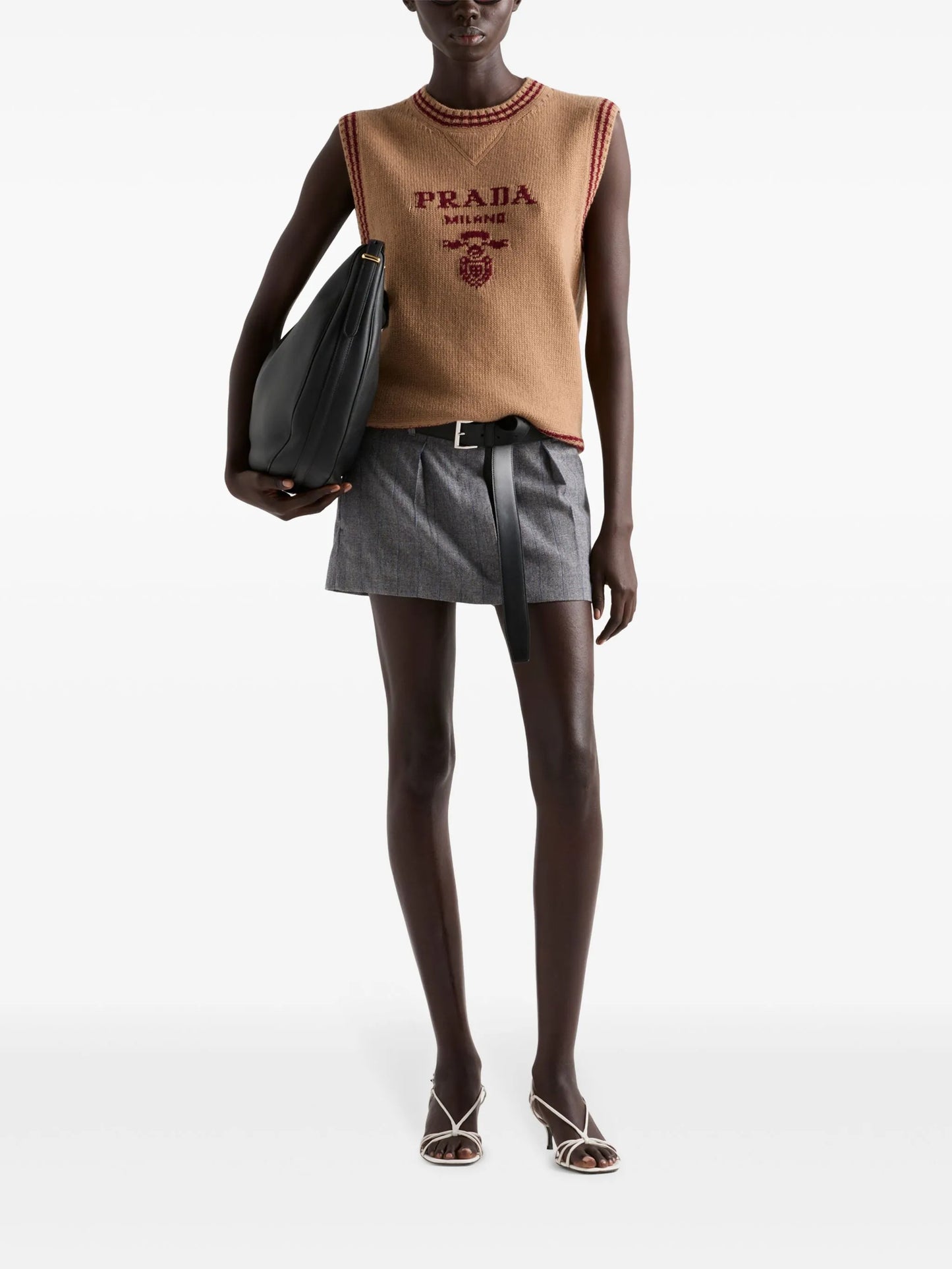 Intarsia ribbed vest