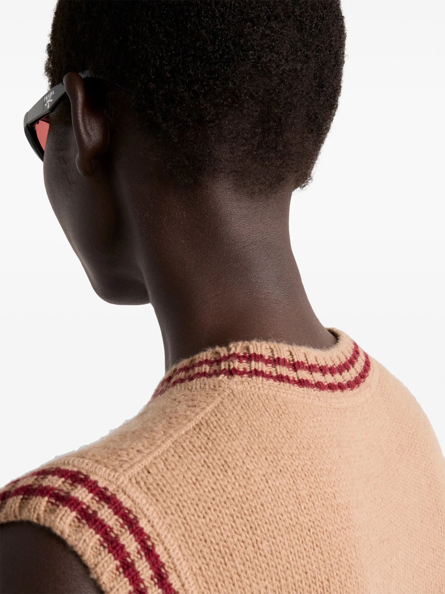 Intarsia ribbed vest