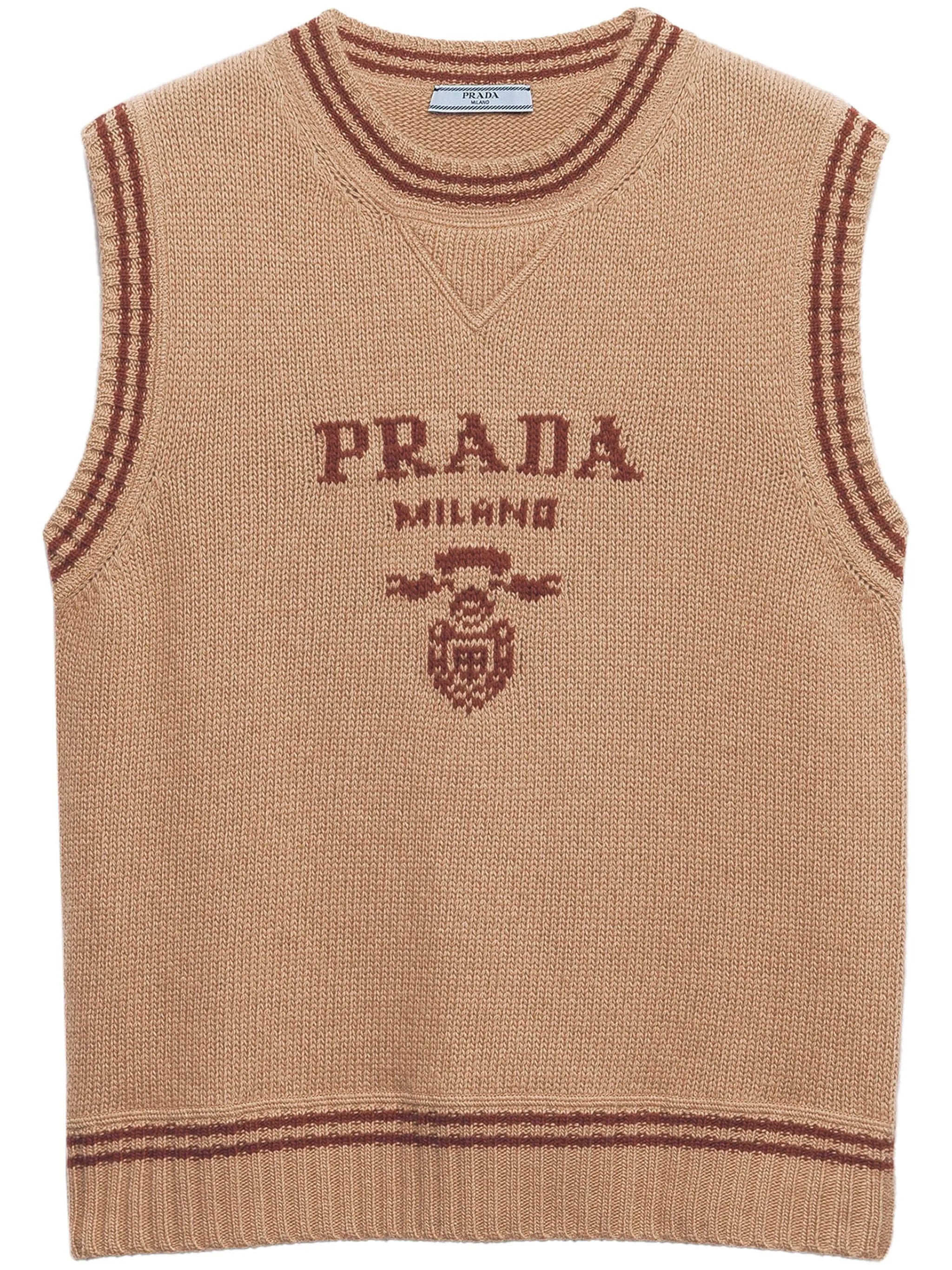 Intarsia ribbed vest