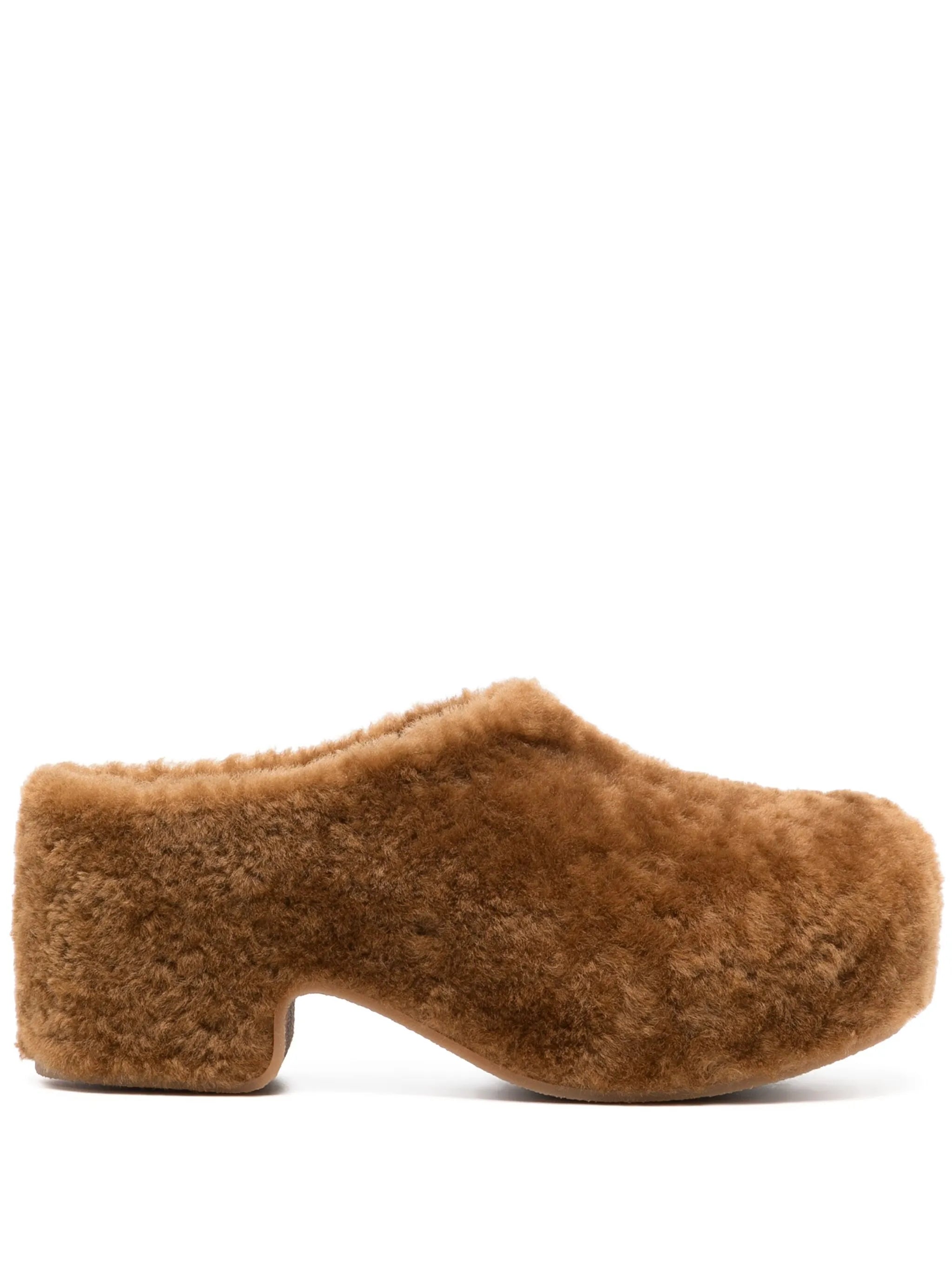 shearling clogs