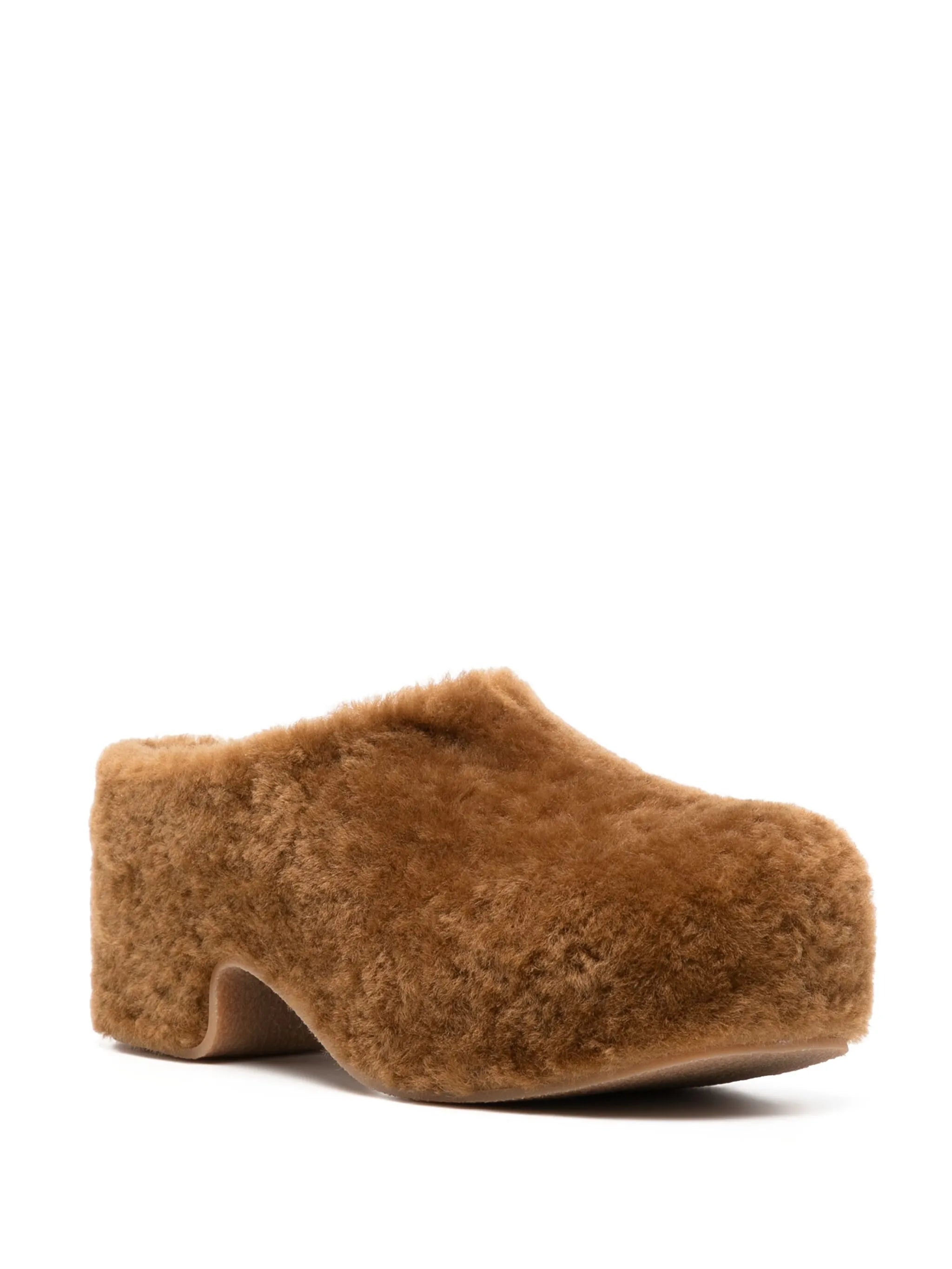 shearling clogs