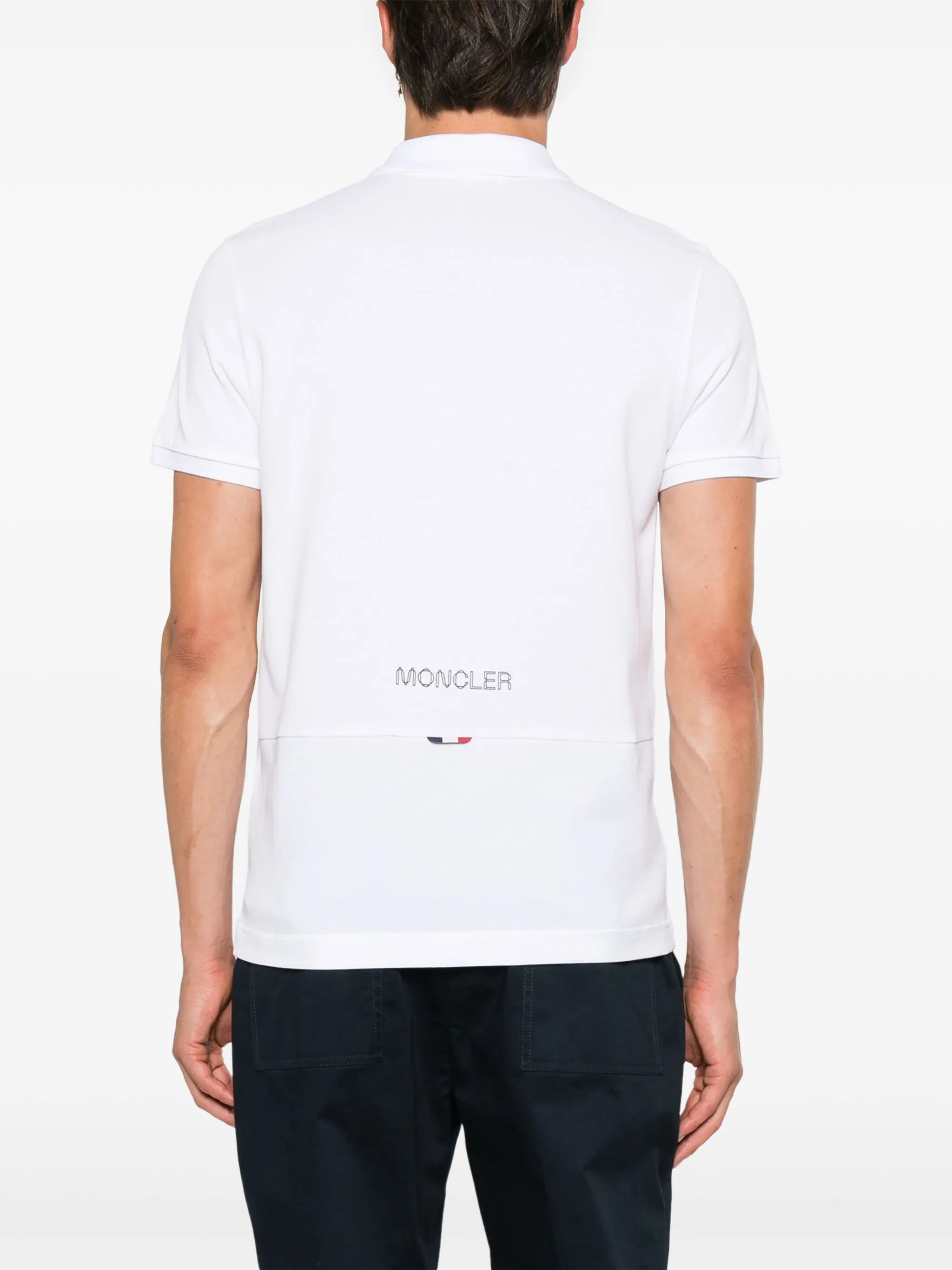rubberised-logo polo shirt