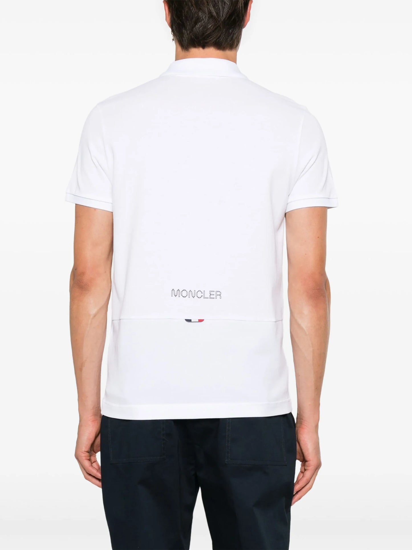 rubberised-logo polo shirt