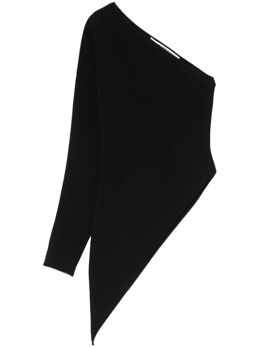 asymmetric long-sleeve top