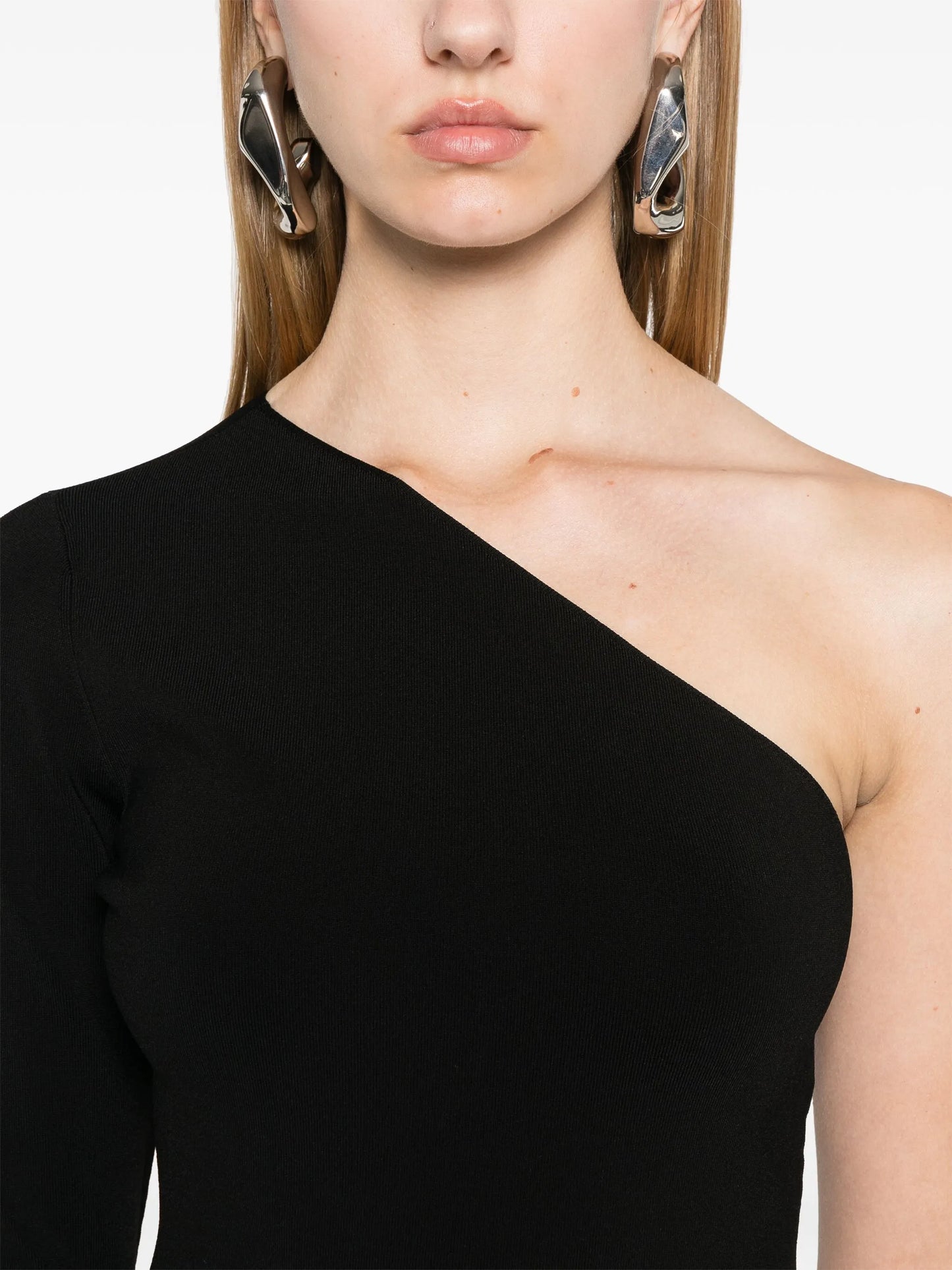 asymmetric long-sleeve top