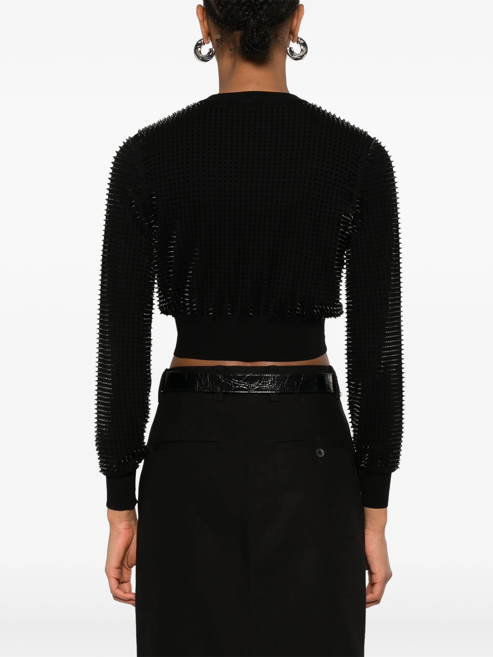 spike-stud cardigan