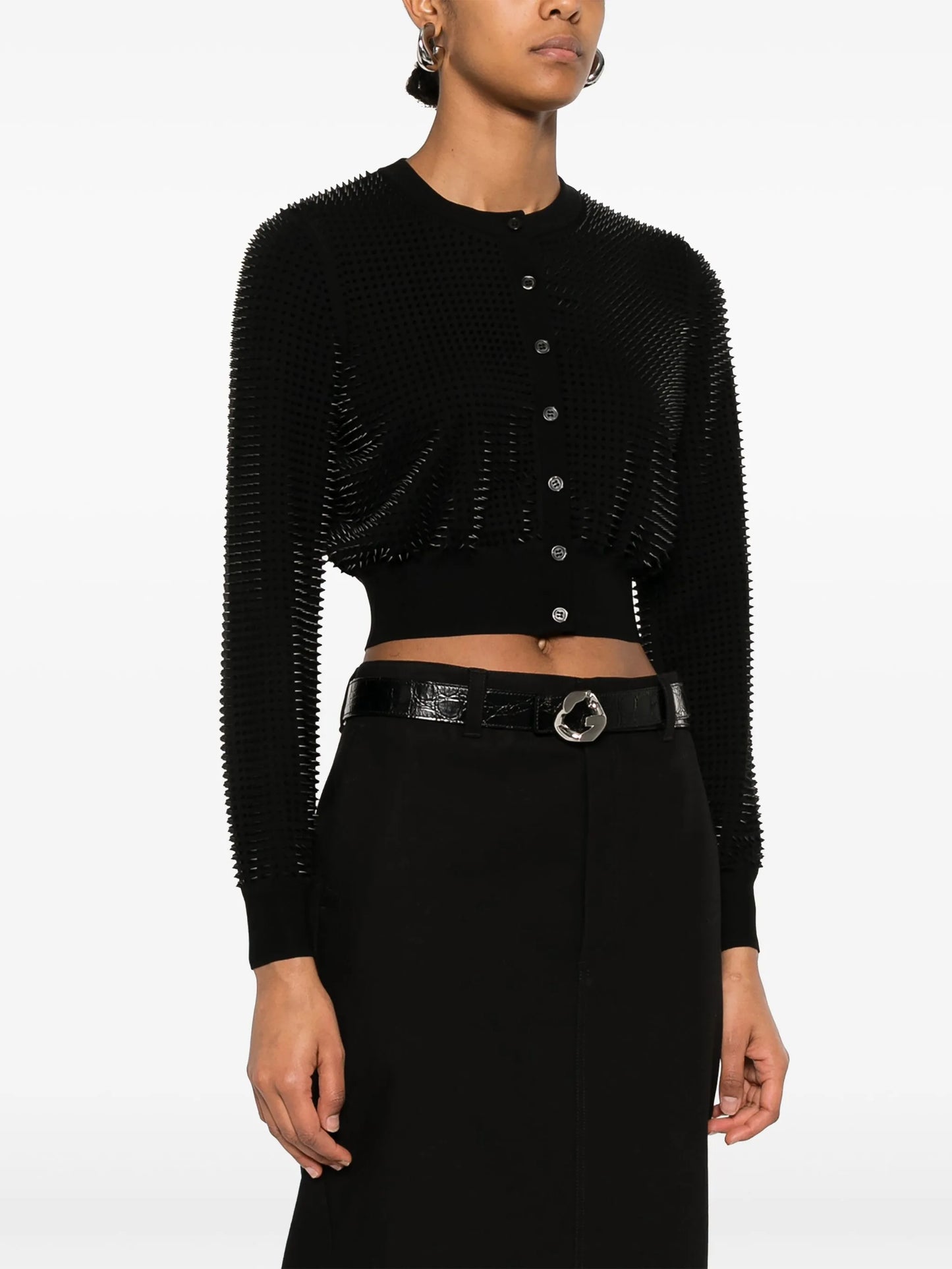 spike-stud cardigan