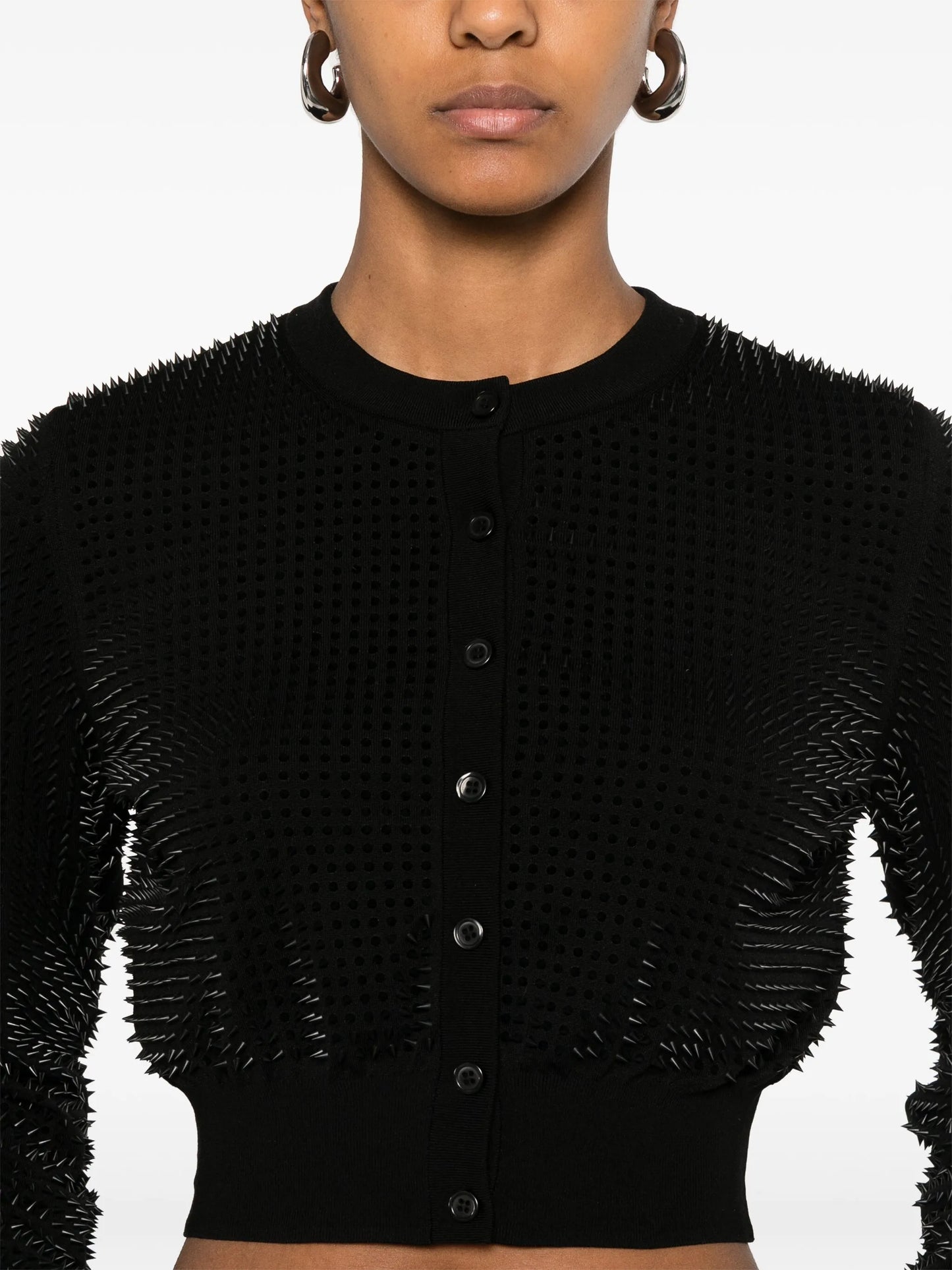 spike-stud cardigan