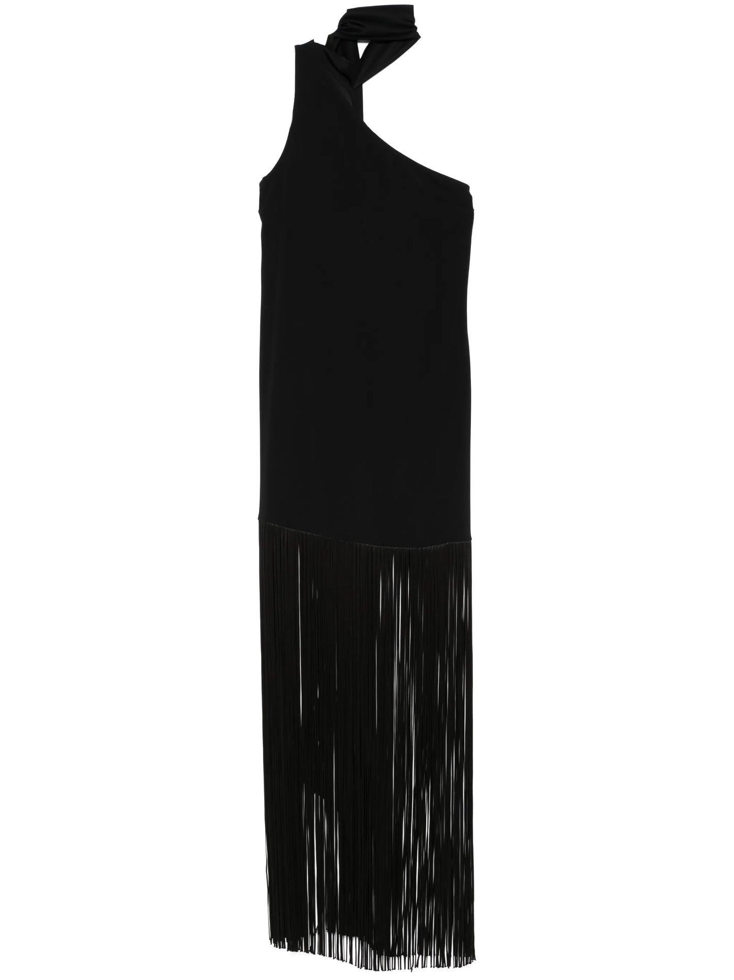 asymmetric fringed dress