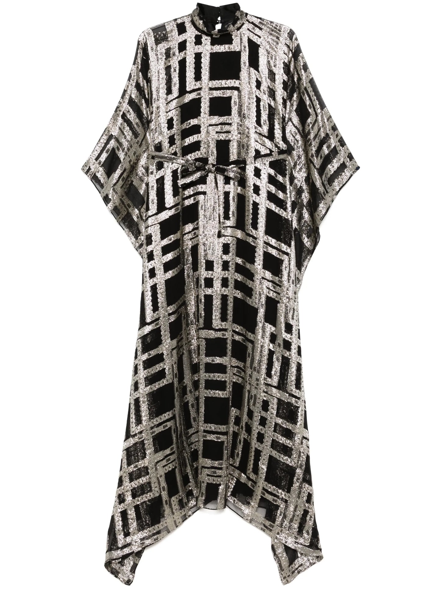 checked maxi dress