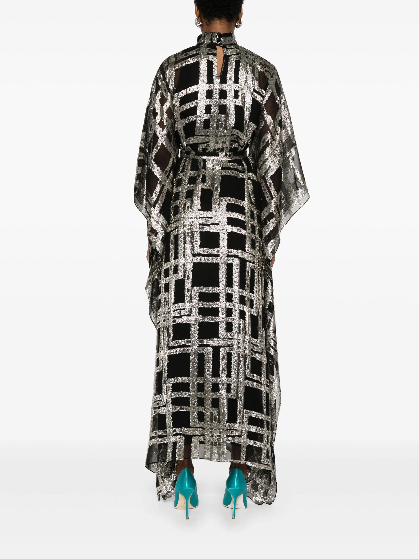 checked maxi dress