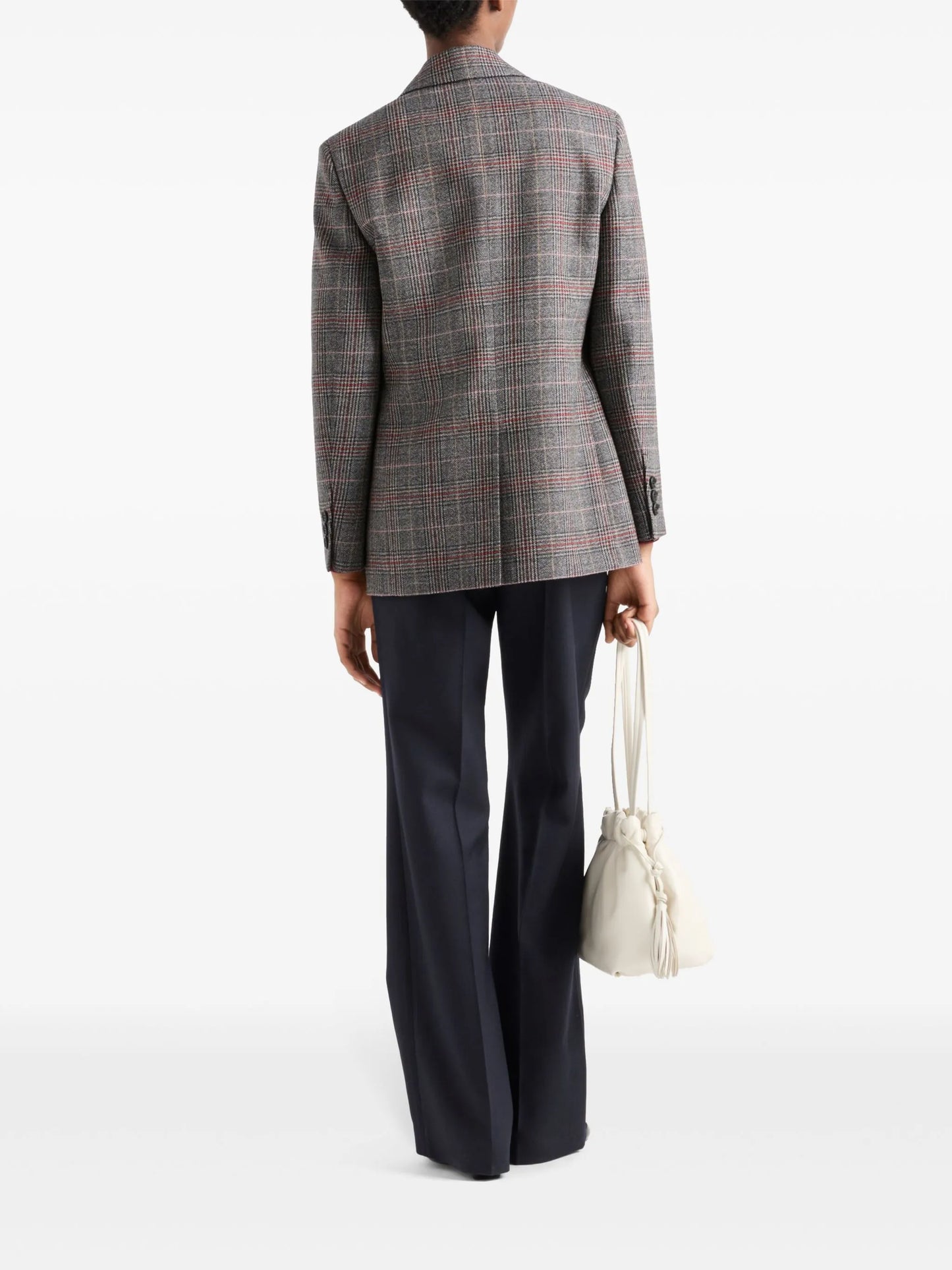 Prince of Wales checked wool blazer