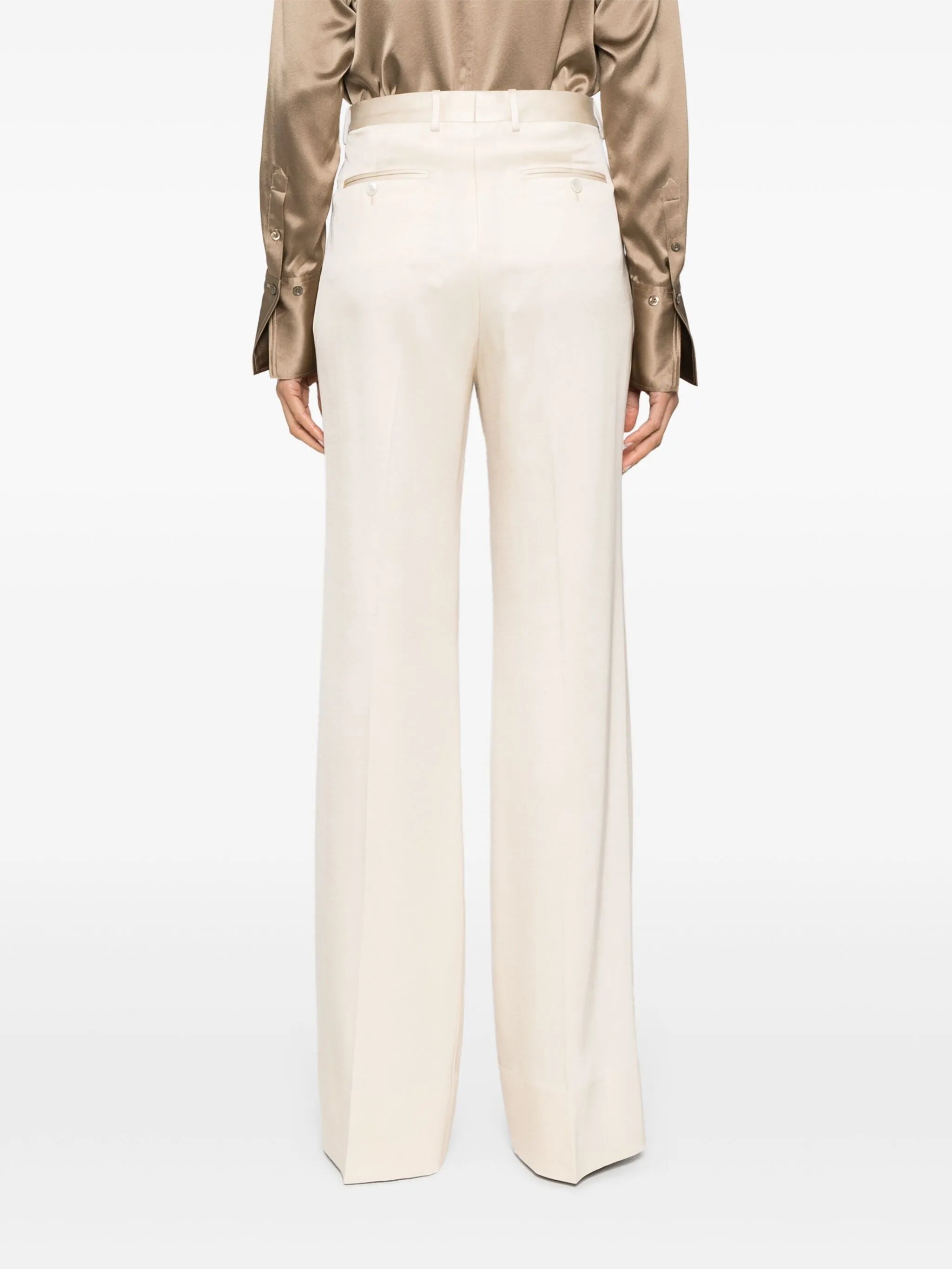 pressed-crease trousers