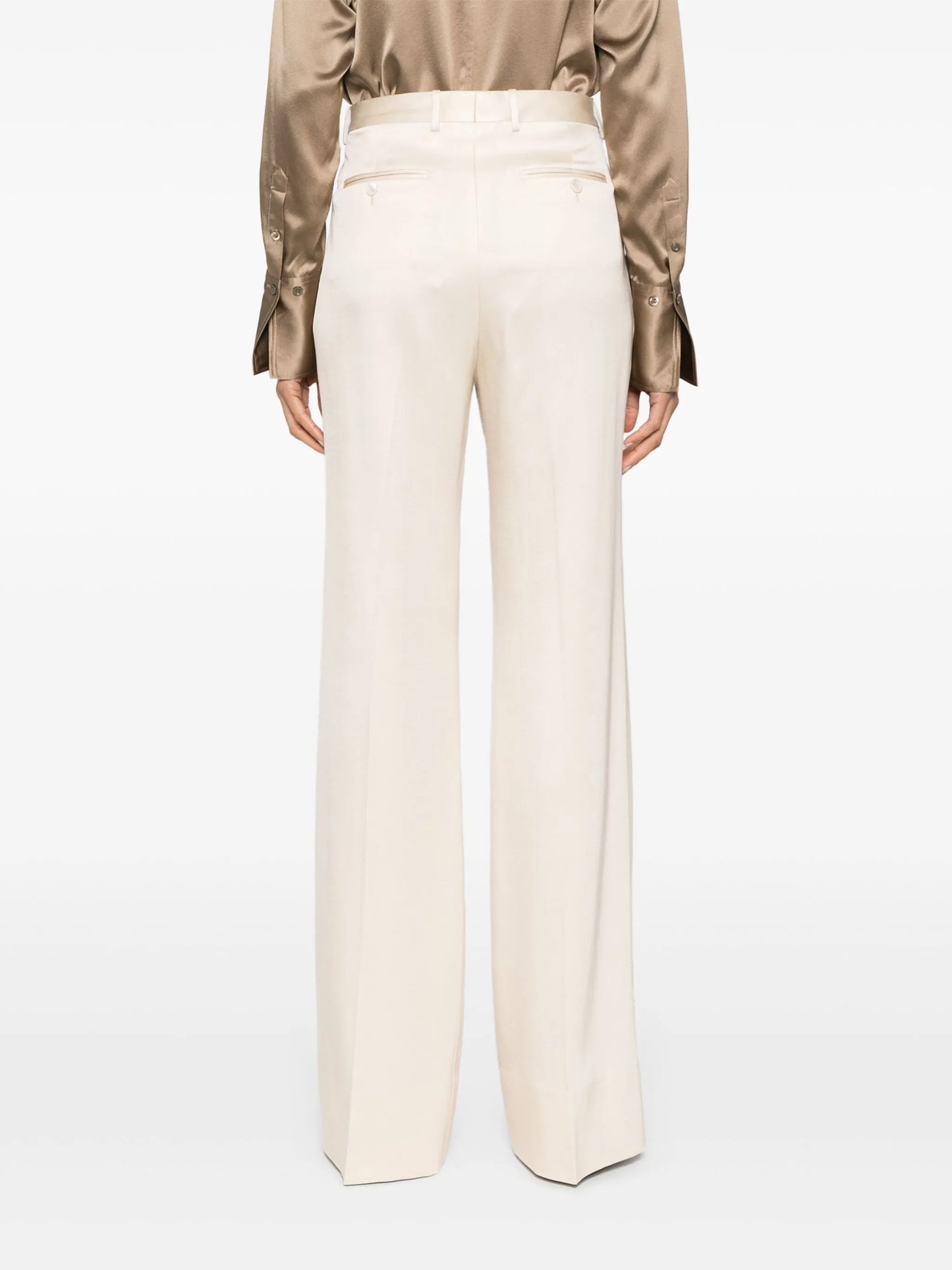 pressed-crease trousers