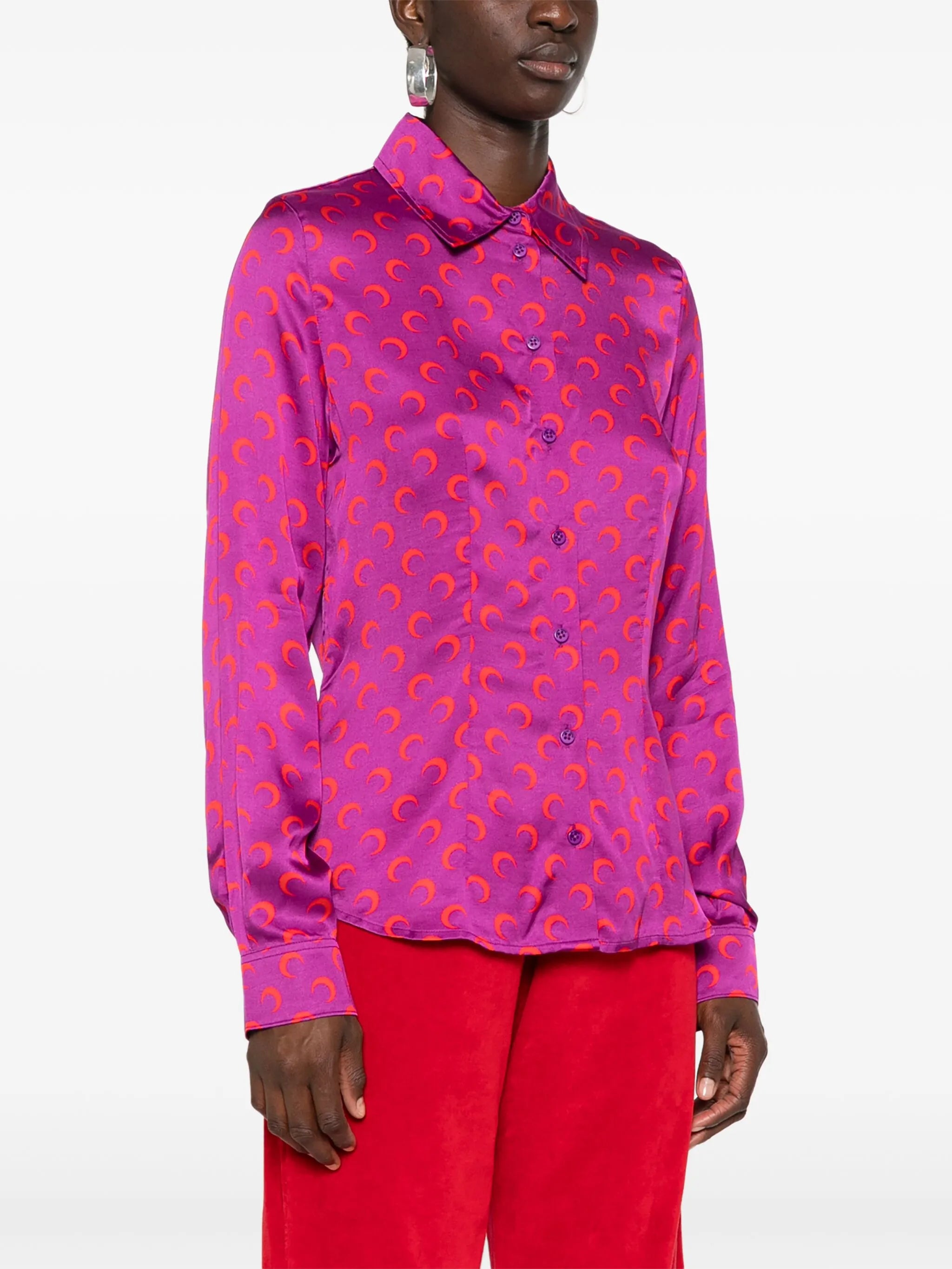 moon-printed shirt