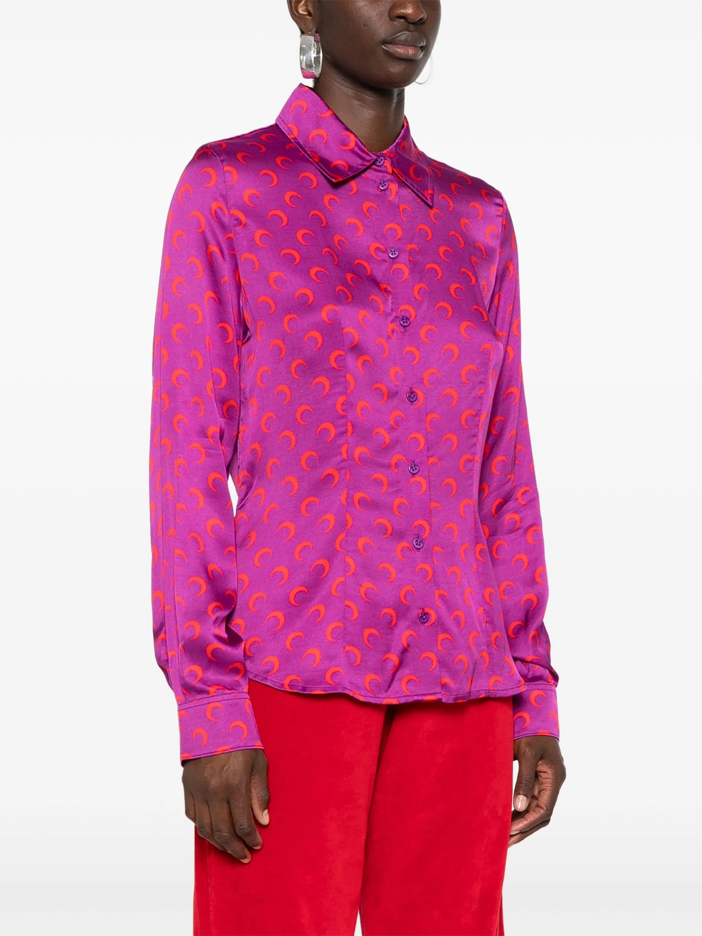 moon-printed shirt