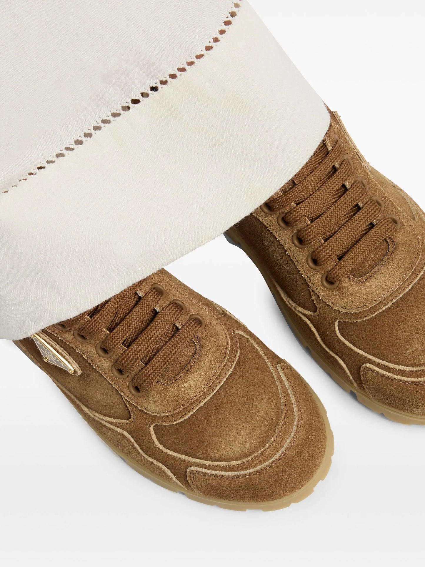faded suede sneakers