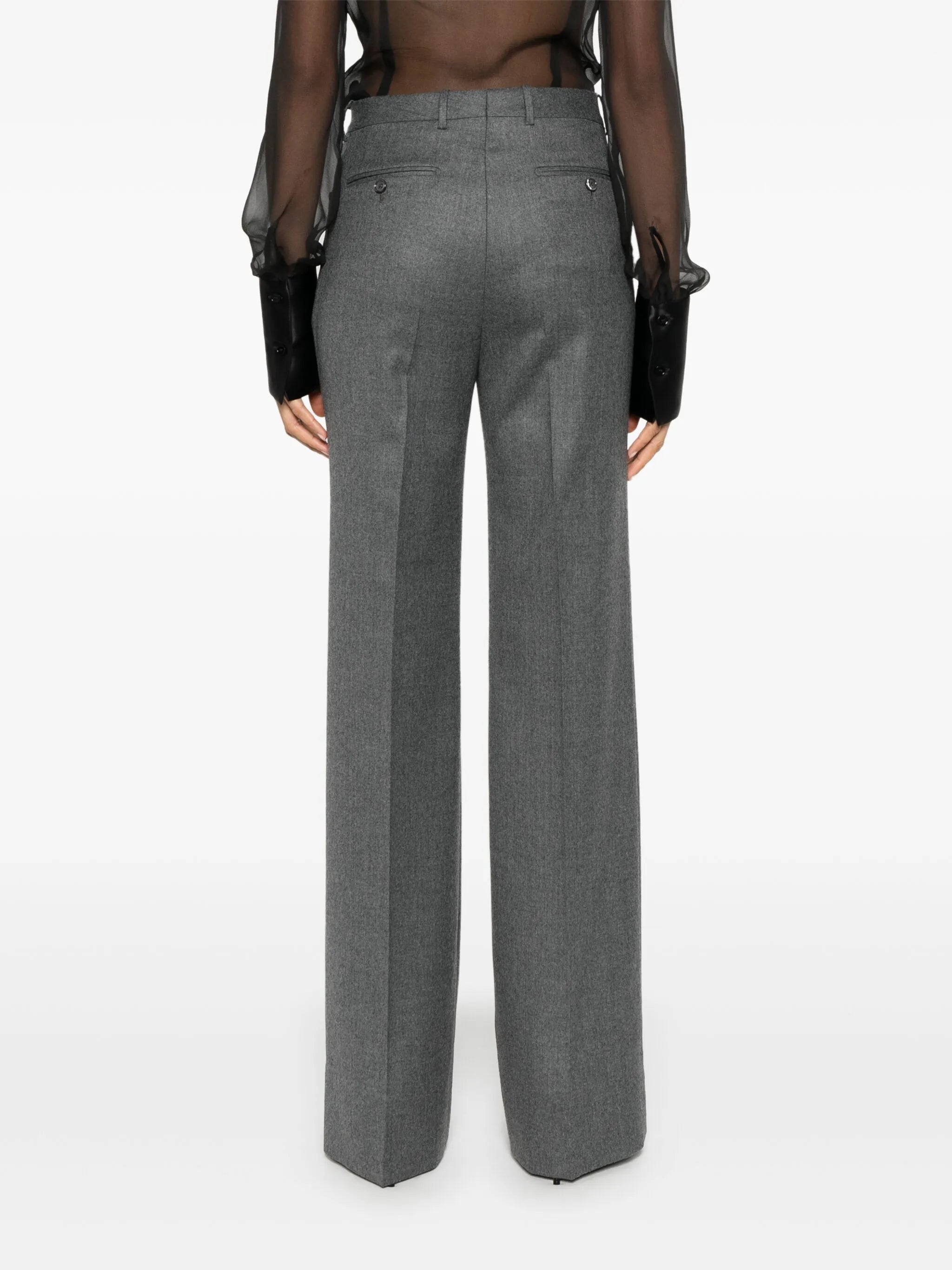 mélange tailored trousers