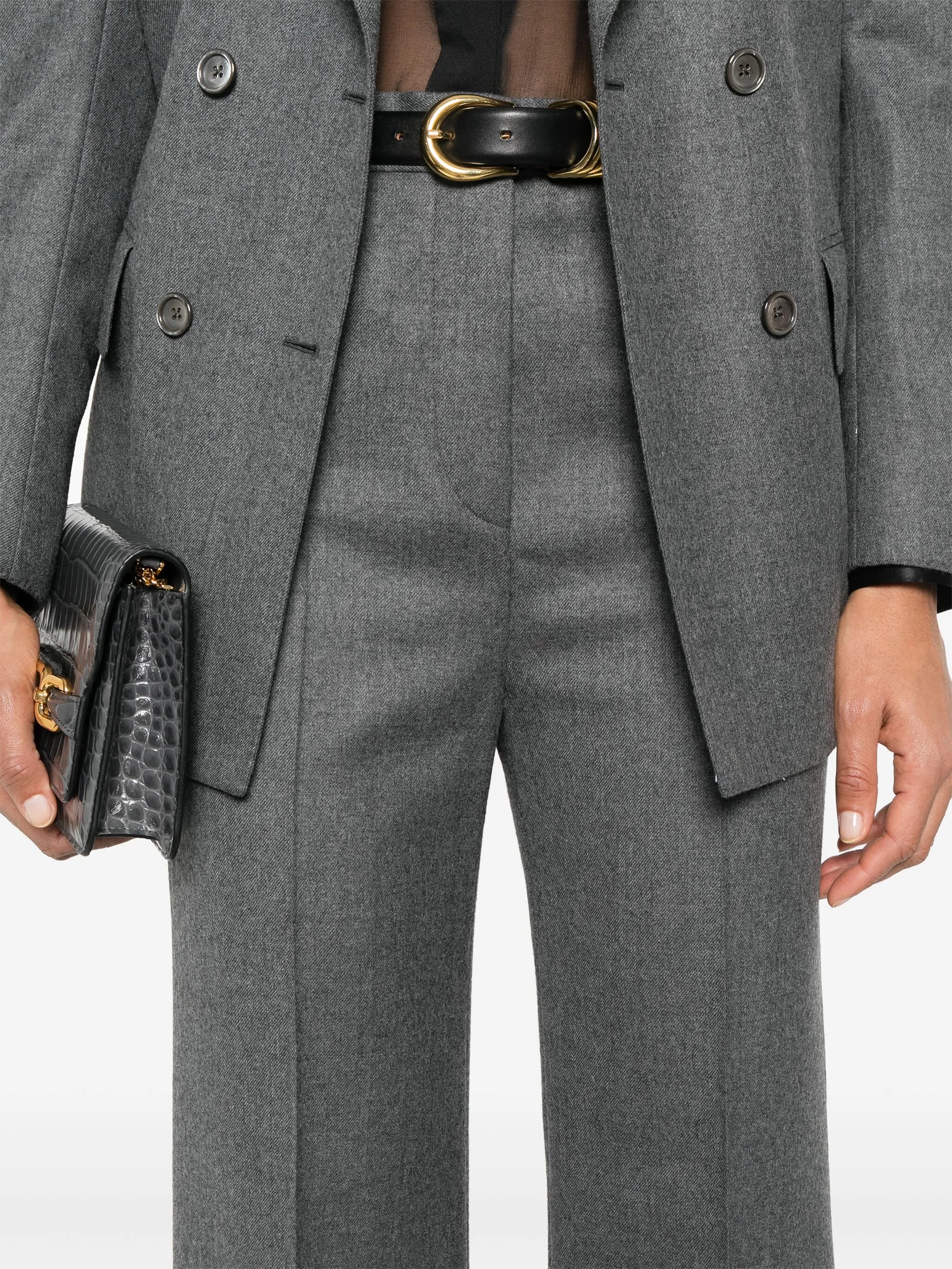 mélange tailored trousers