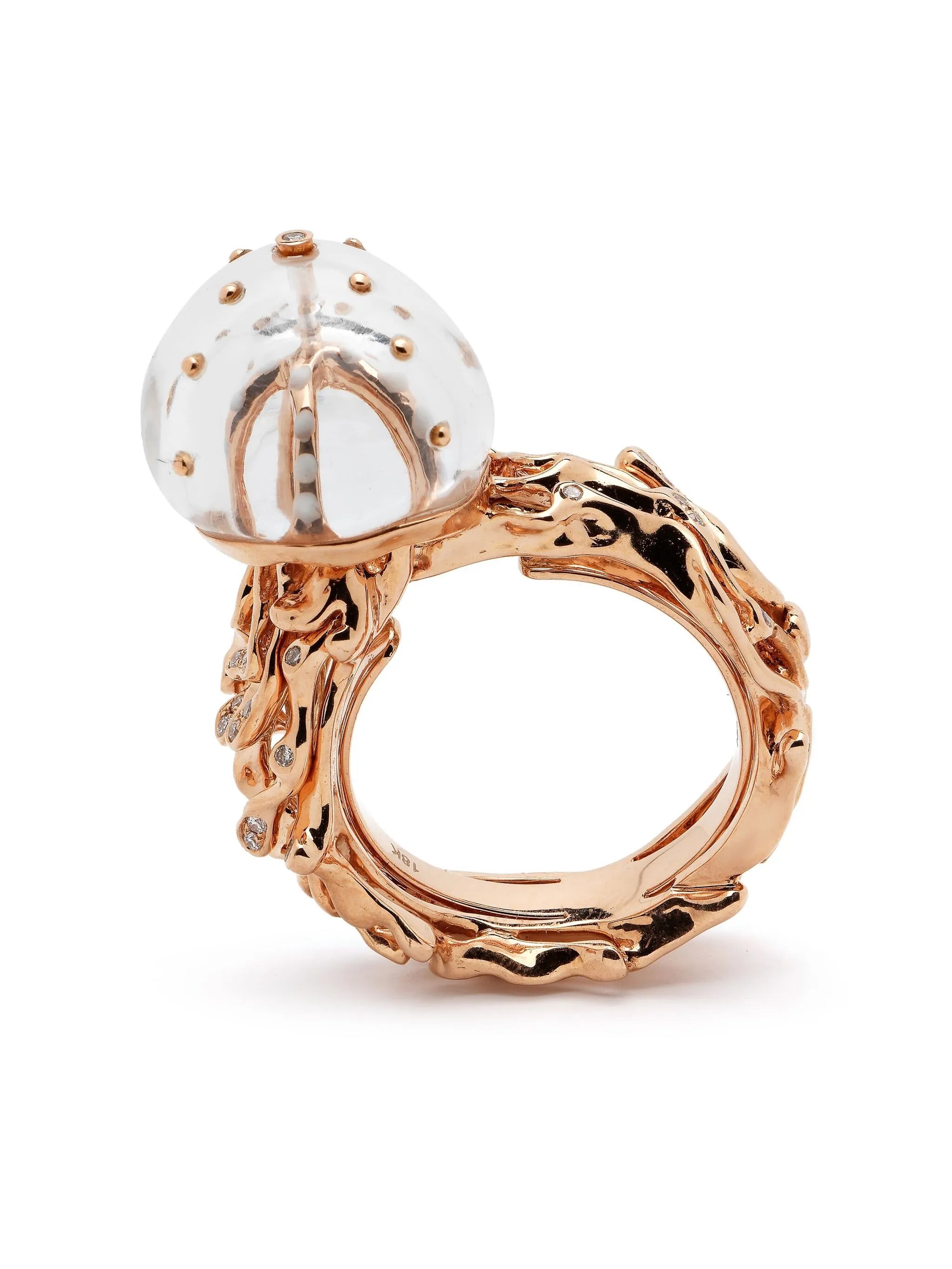 18kt rose gold Jellyfish diamond ring