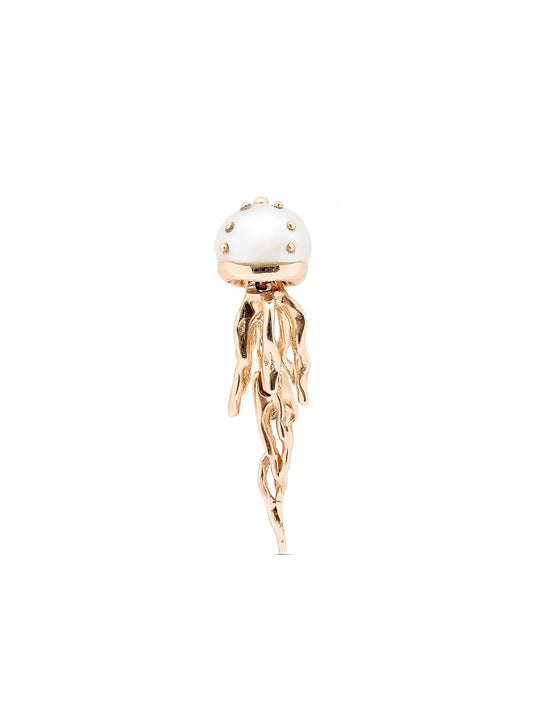 18kt rose gold Mini Jellyfish pearl earrings