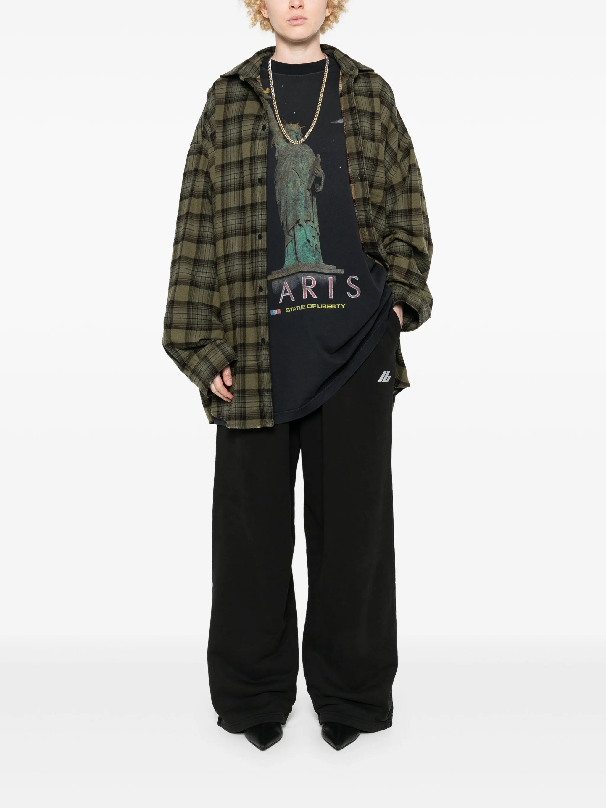 SHIRT LAYERED L/S OVERPRINT CHECK FLANNEL COTTON