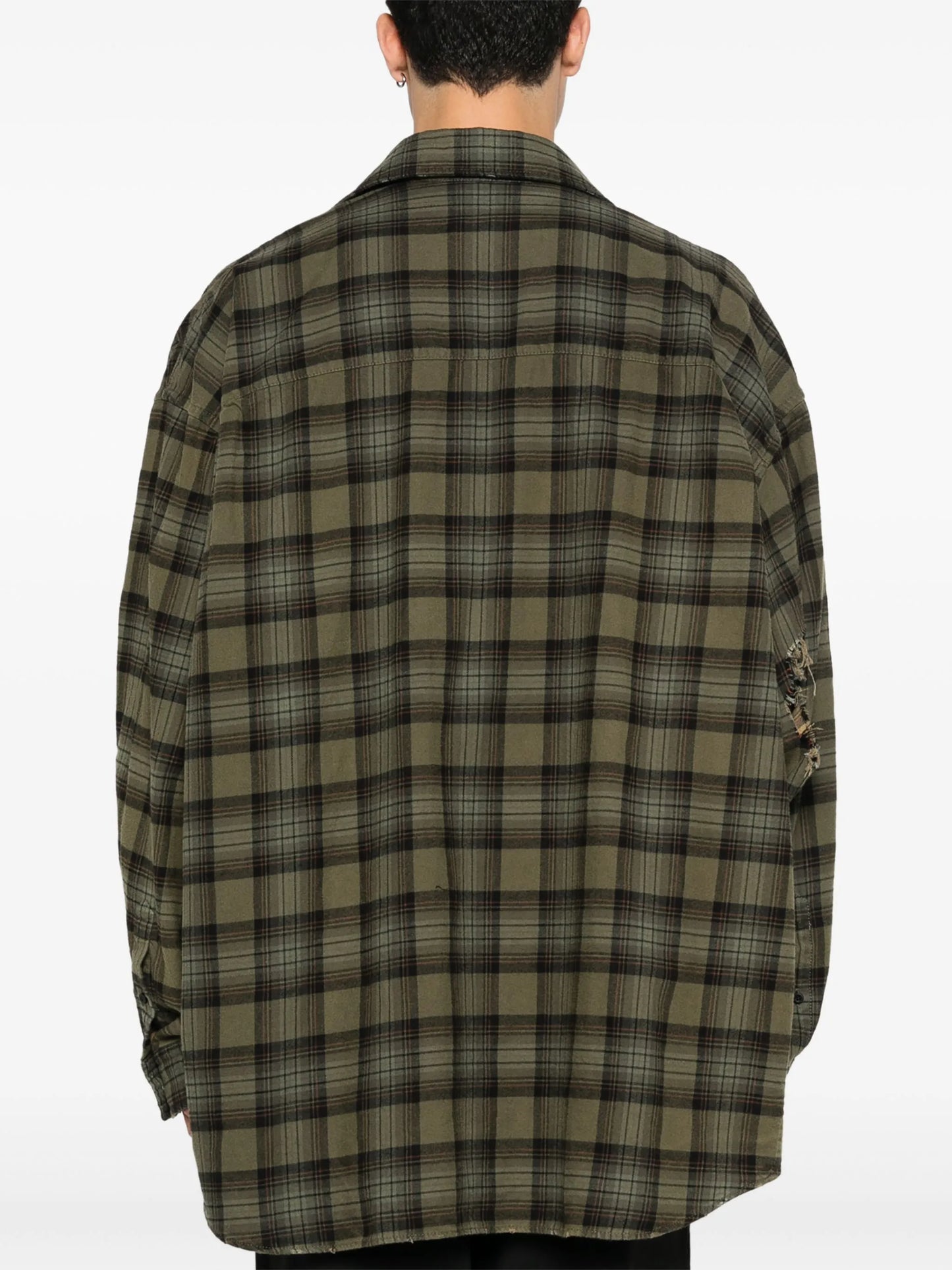 SHIRT LAYERED L/S OVERPRINT CHECK FLANNEL COTTON
