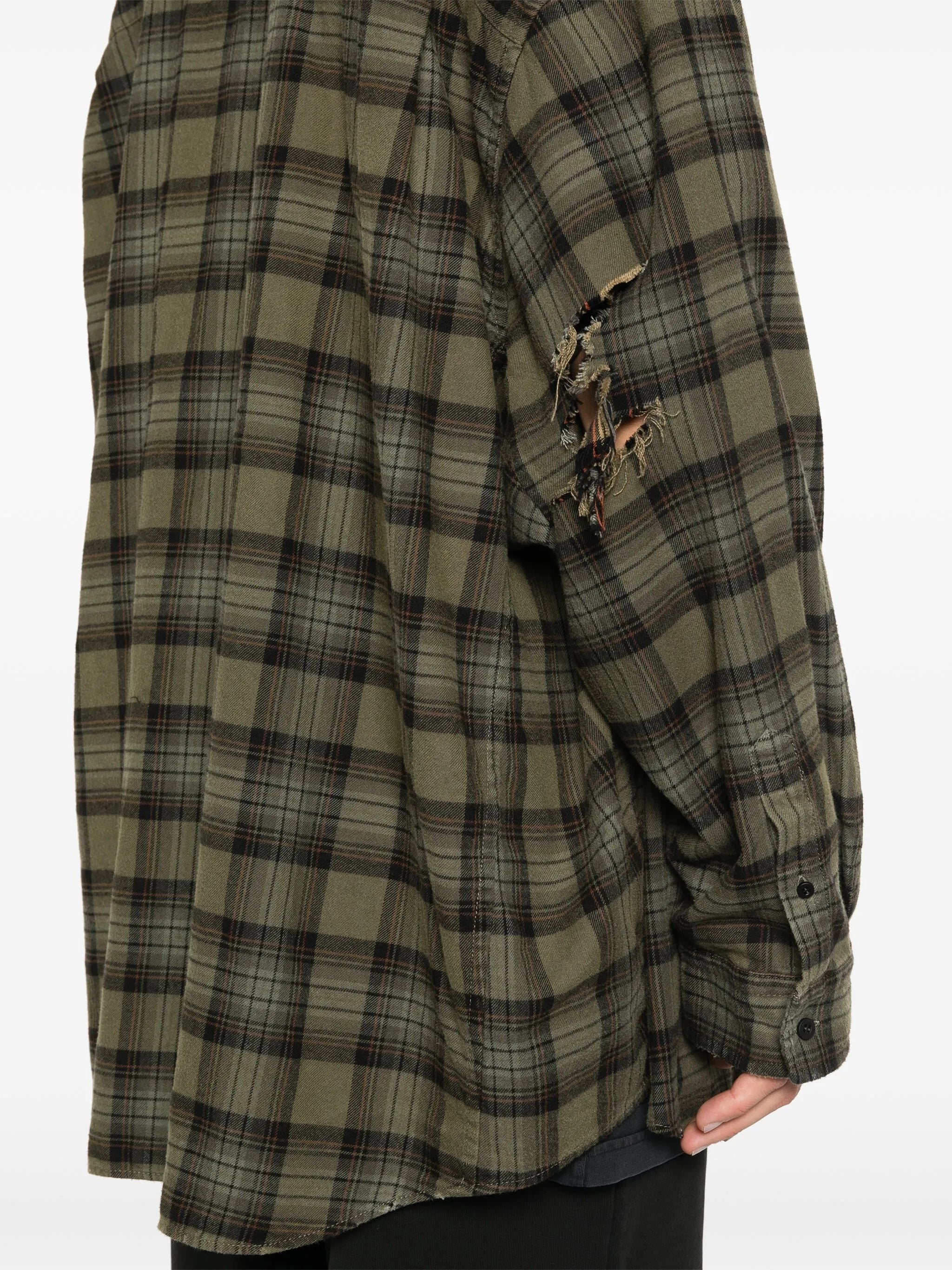 SHIRT LAYERED L/S OVERPRINT CHECK FLANNEL COTTON