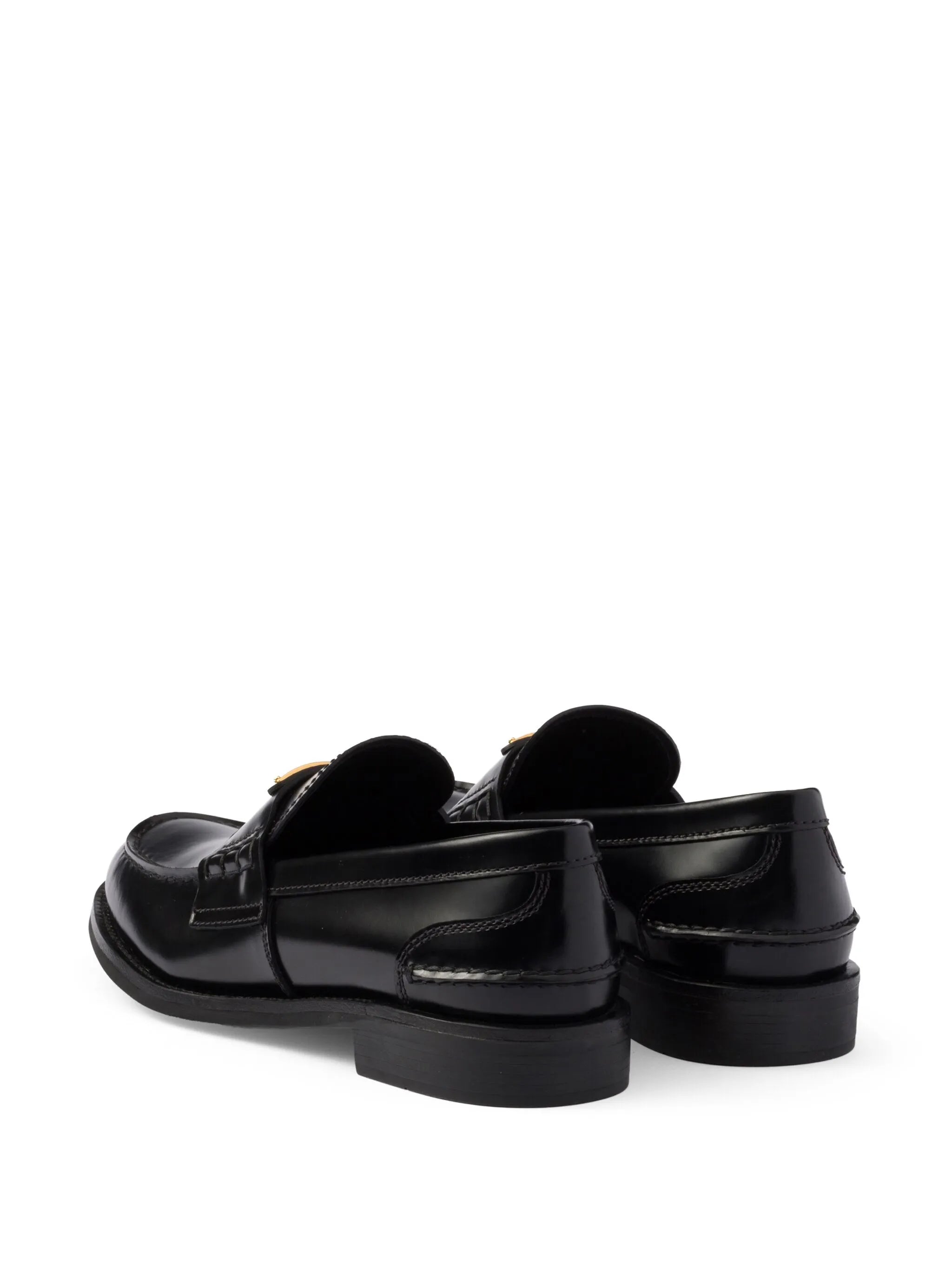 brushed leather loafers