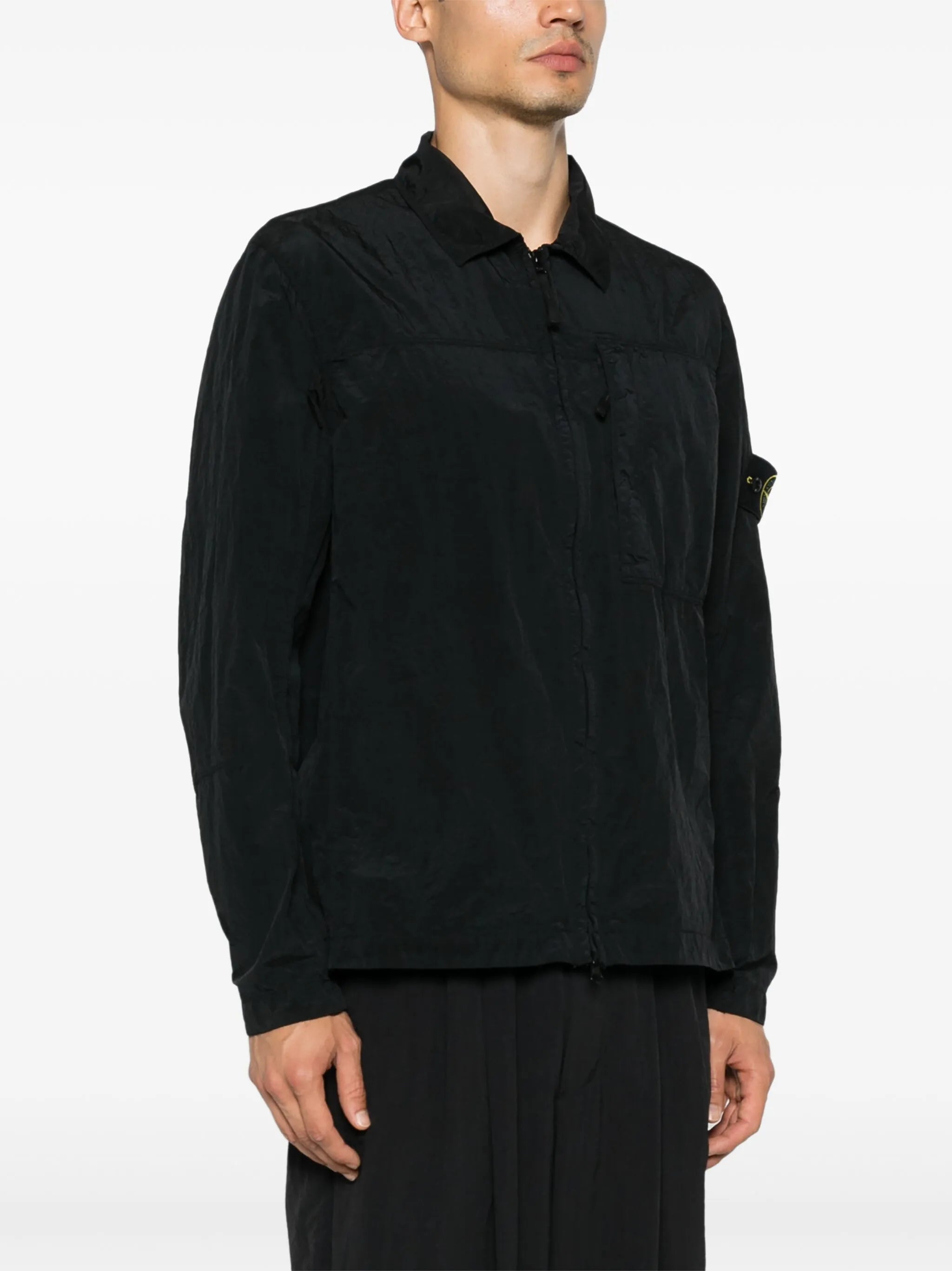 Compass-badge overshirt