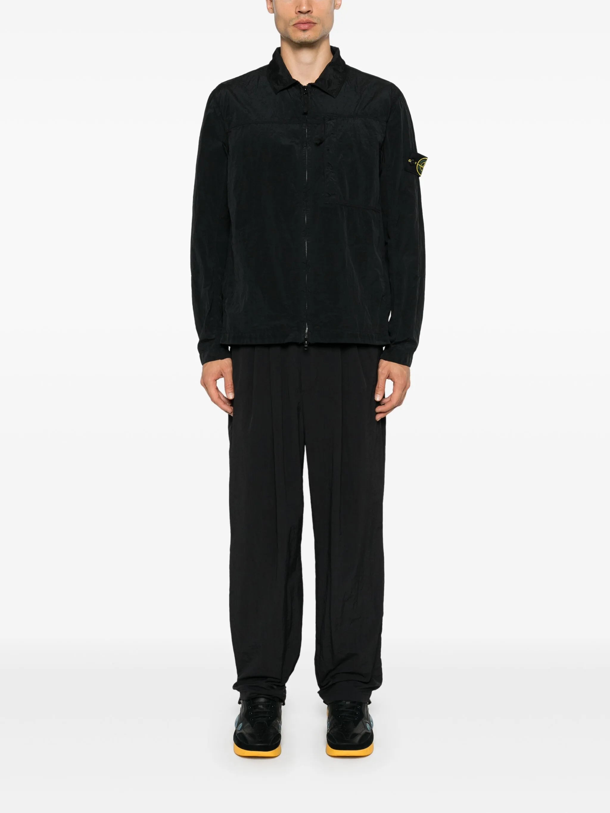 Compass-badge overshirt