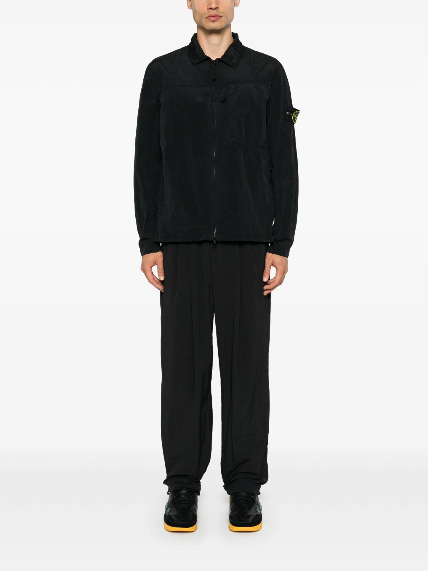 Compass-badge overshirt