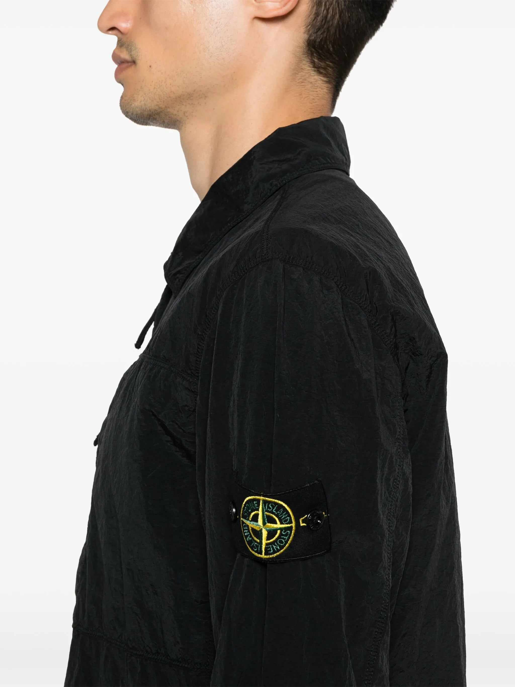 Compass-badge overshirt
