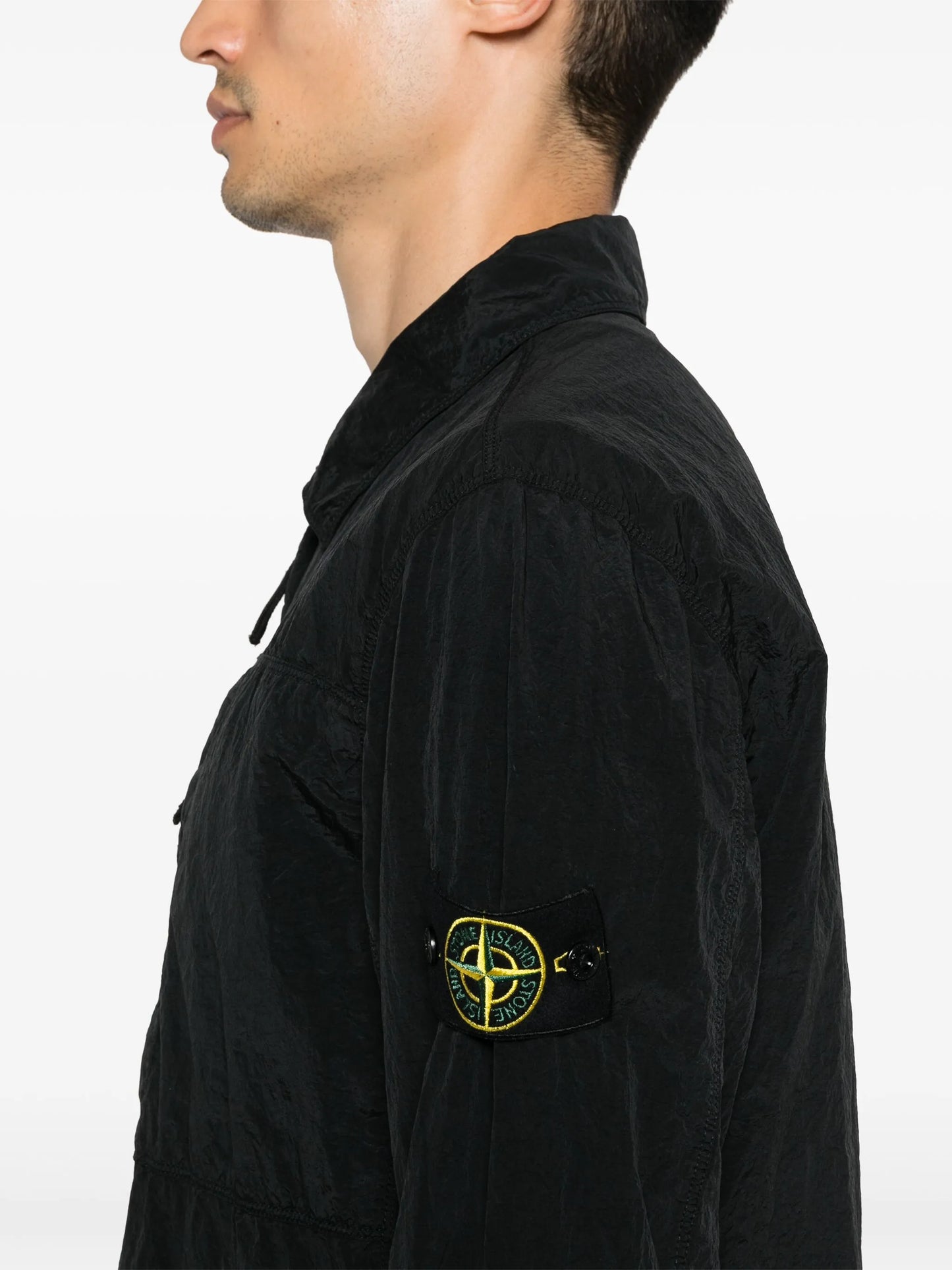 Compass-badge overshirt