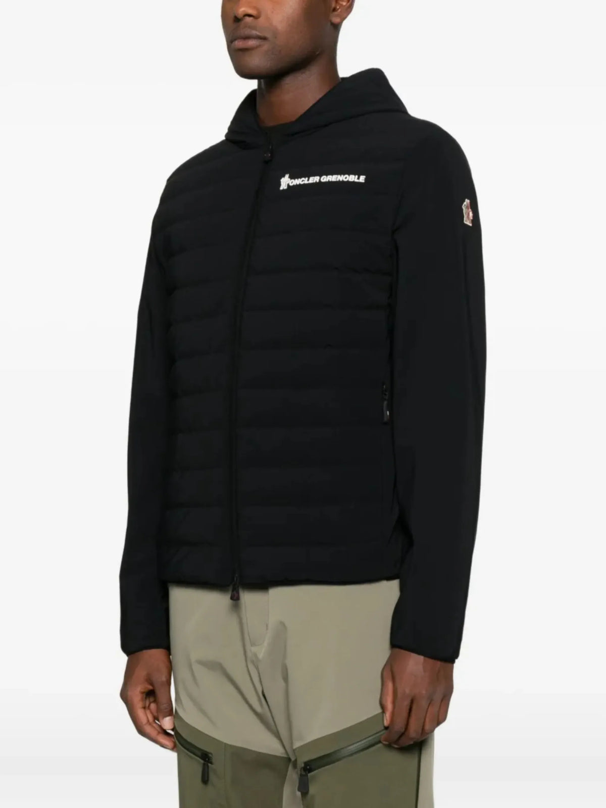 padded zip-up sweatshirt