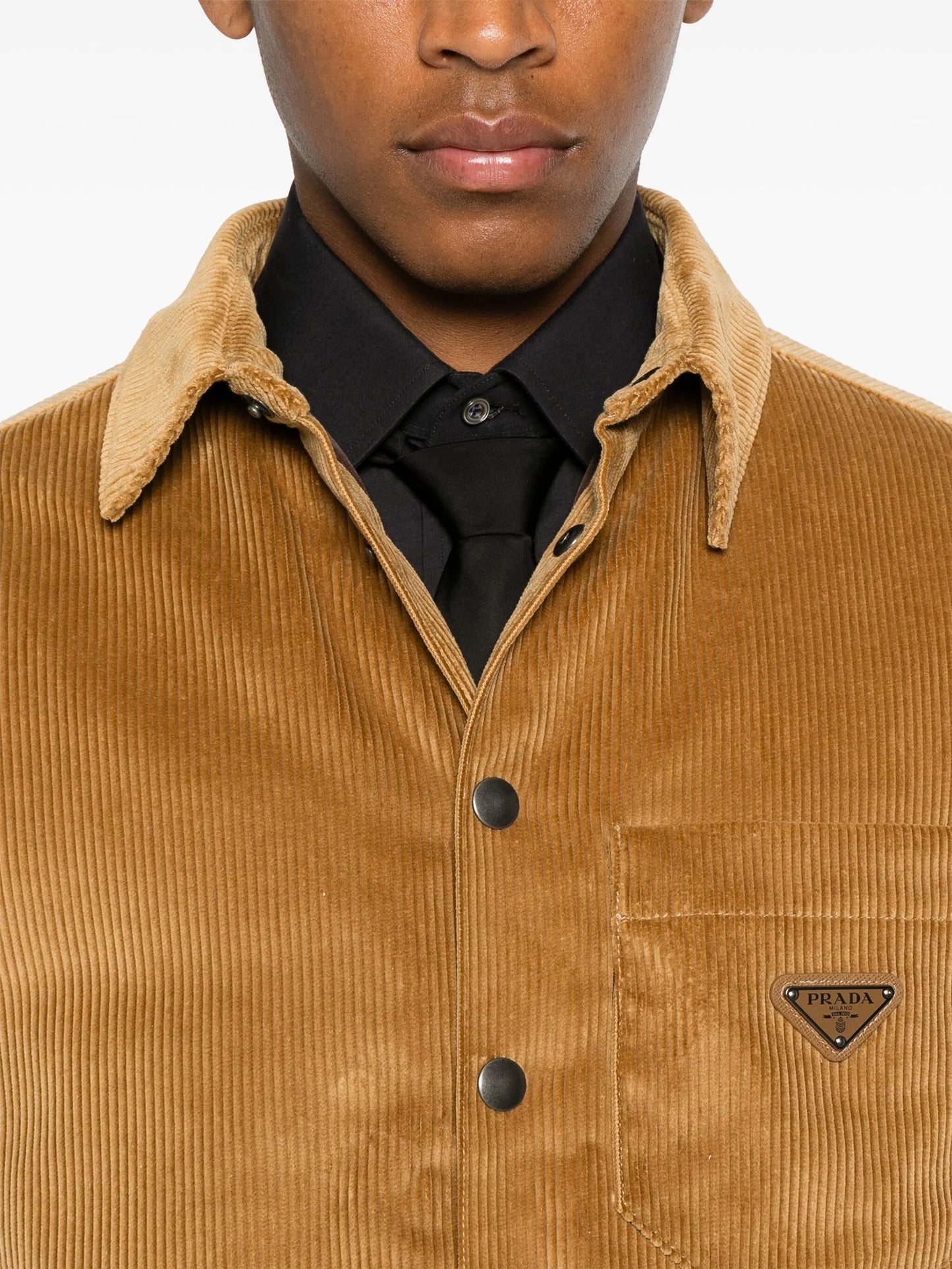 triangle-logo shirt jacket