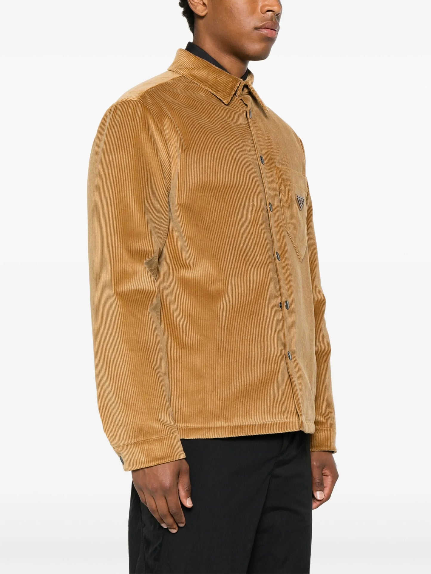 triangle-logo shirt jacket