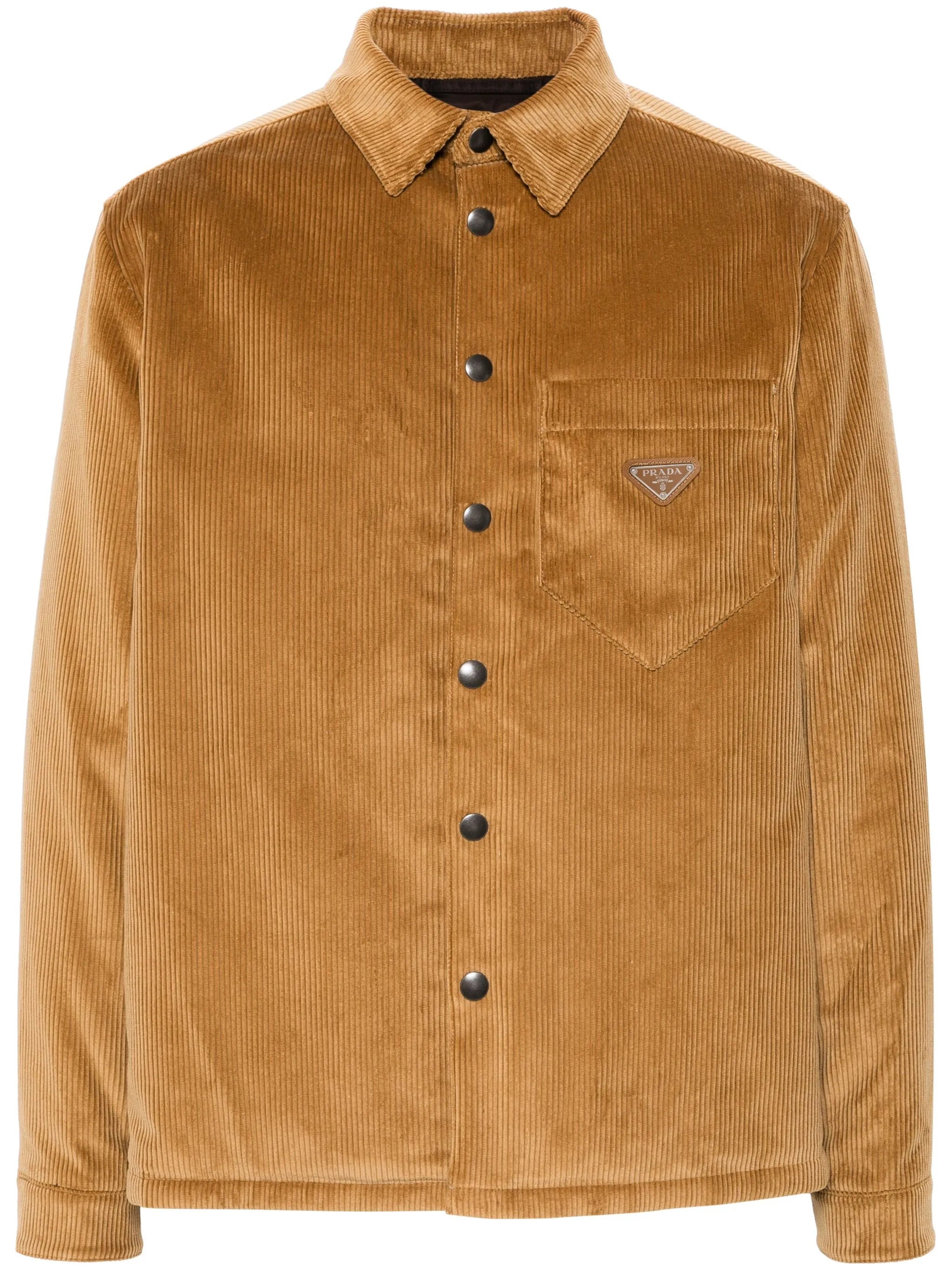 triangle-logo shirt jacket