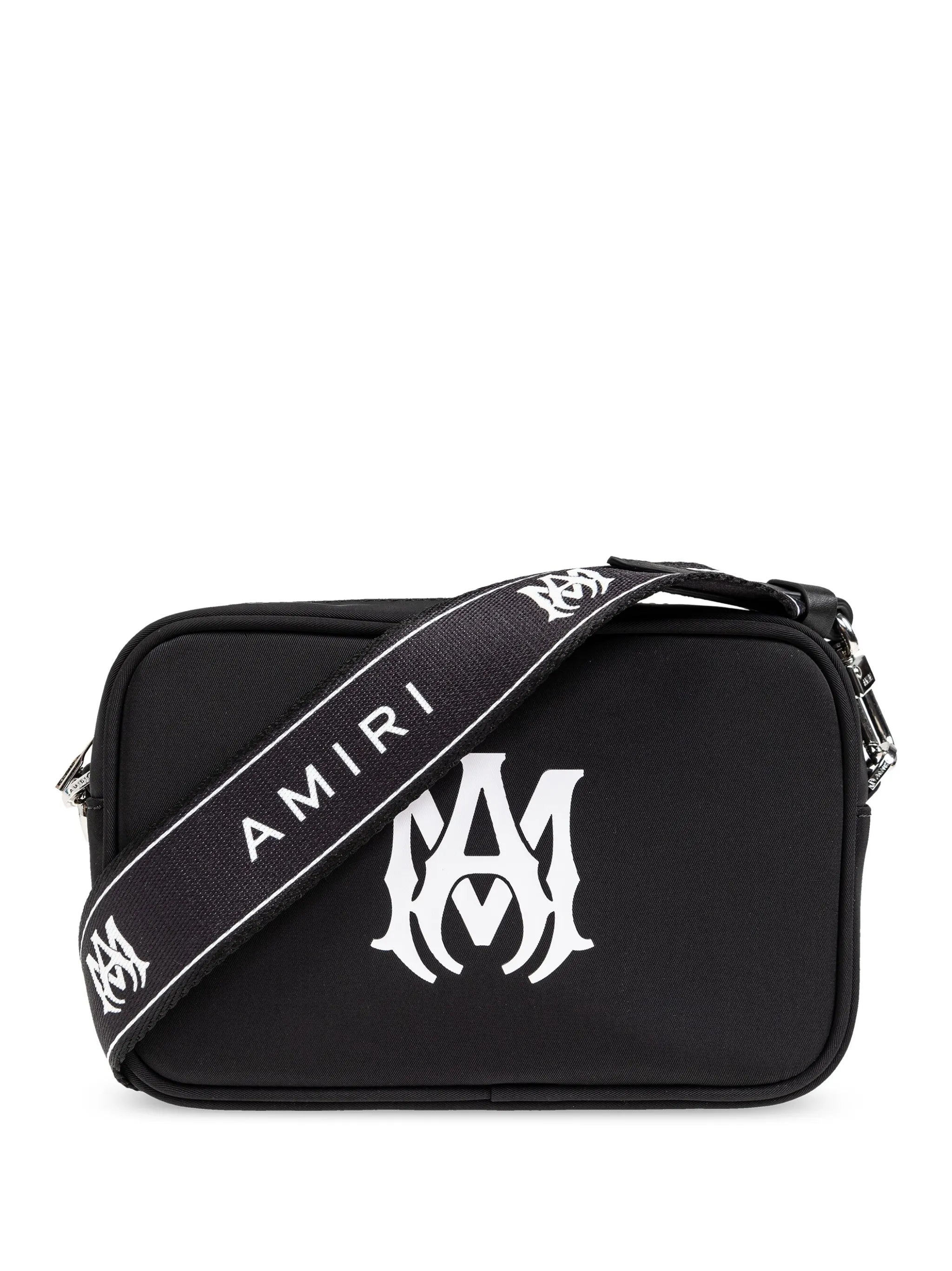 logo-print messenger bag