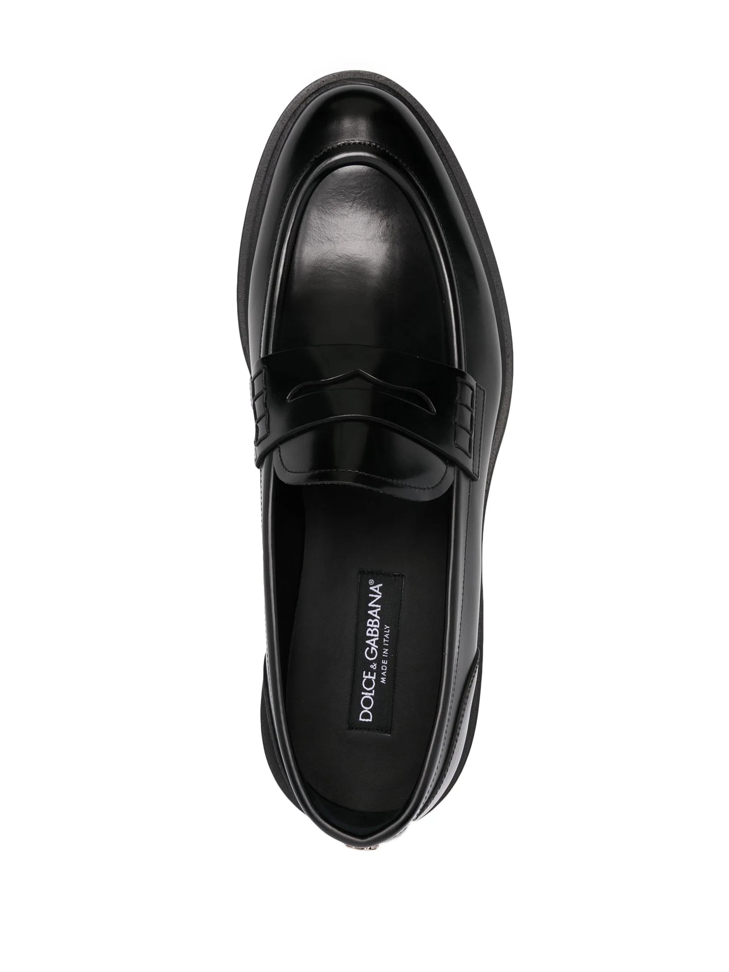brushed leather loafers