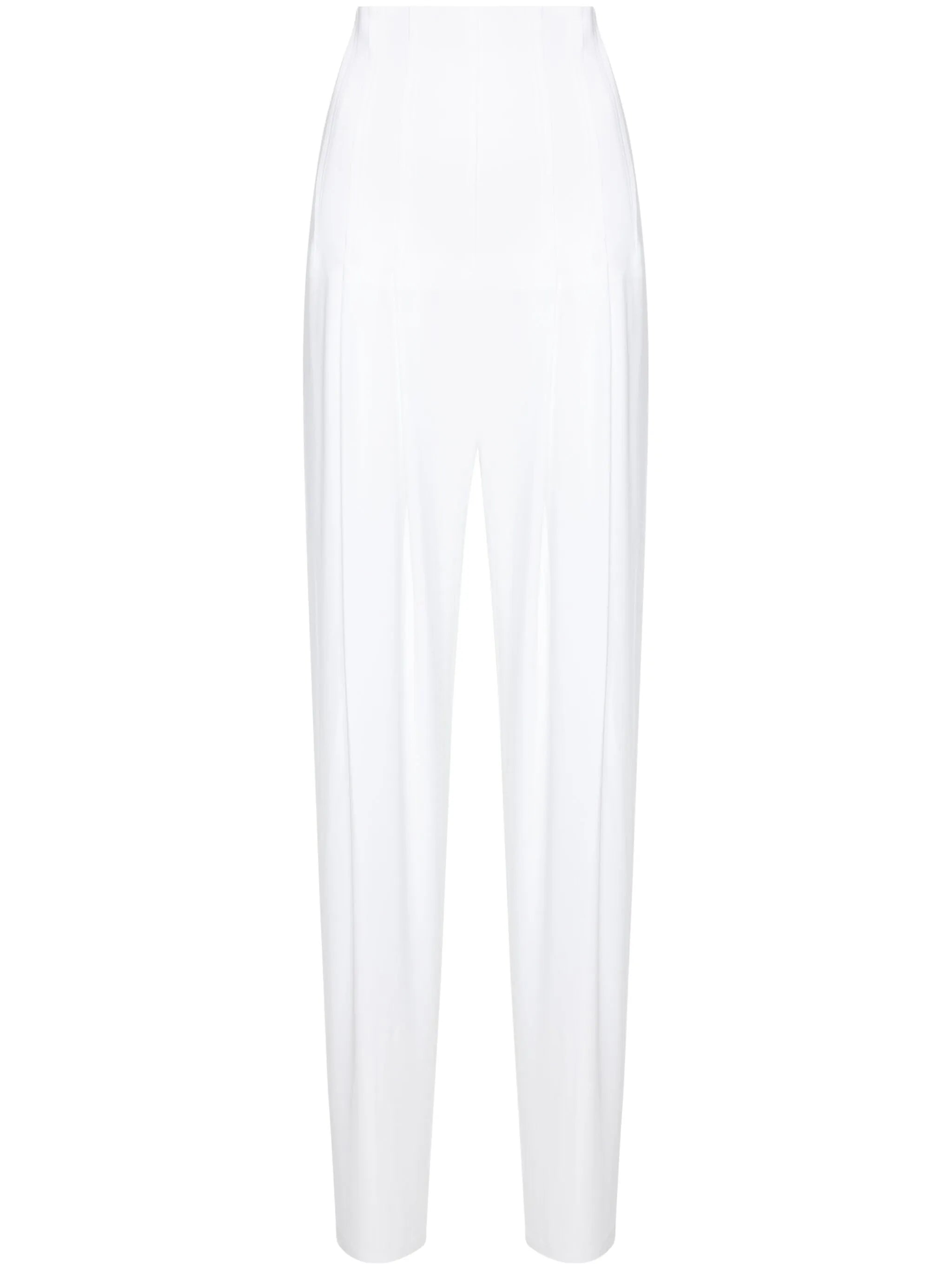 pleated high-waisted trousers
