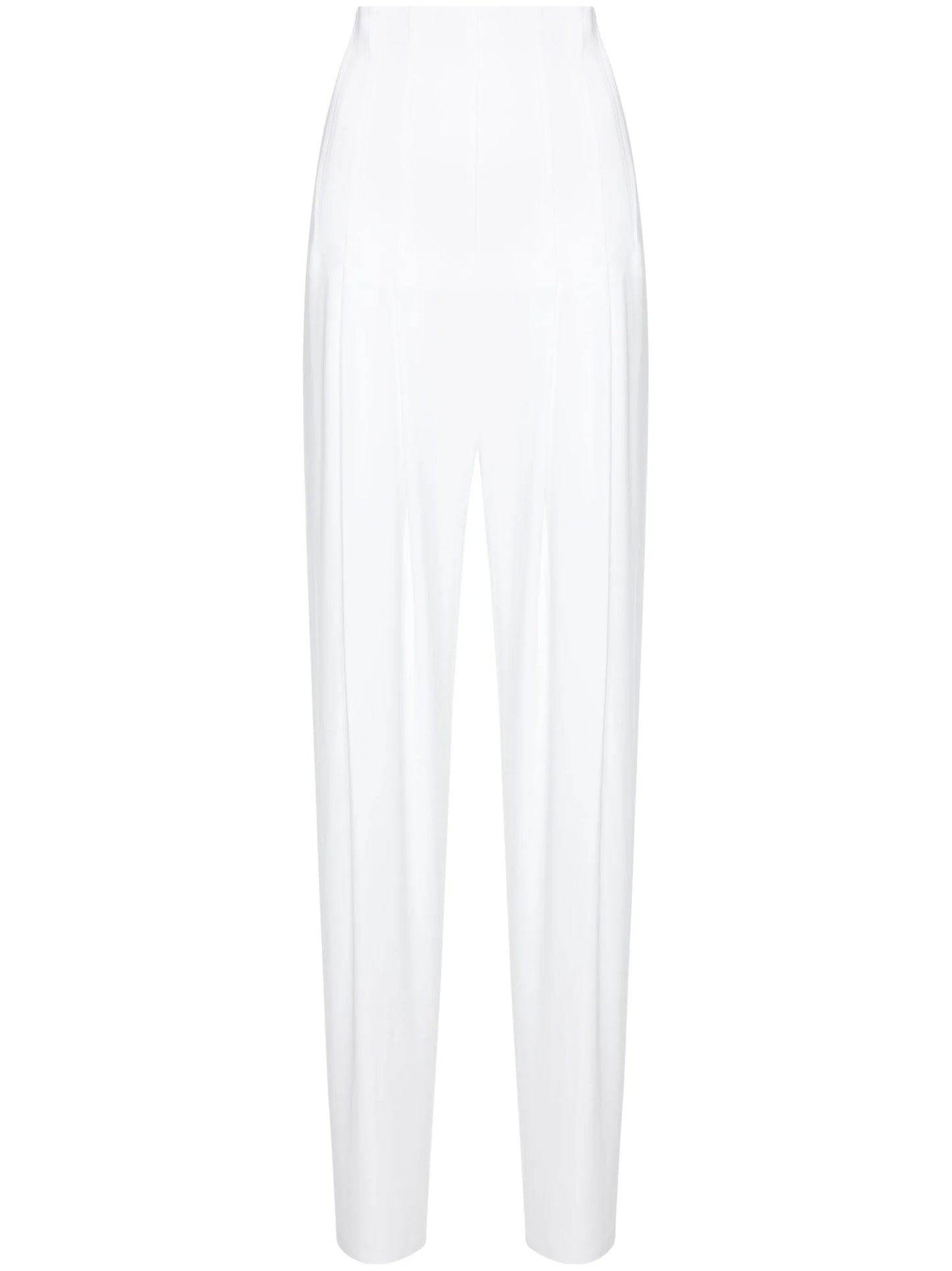 pleated high-waisted trousers