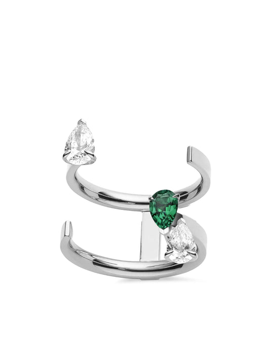 18kt white gold Serti sur Vide diamong ring