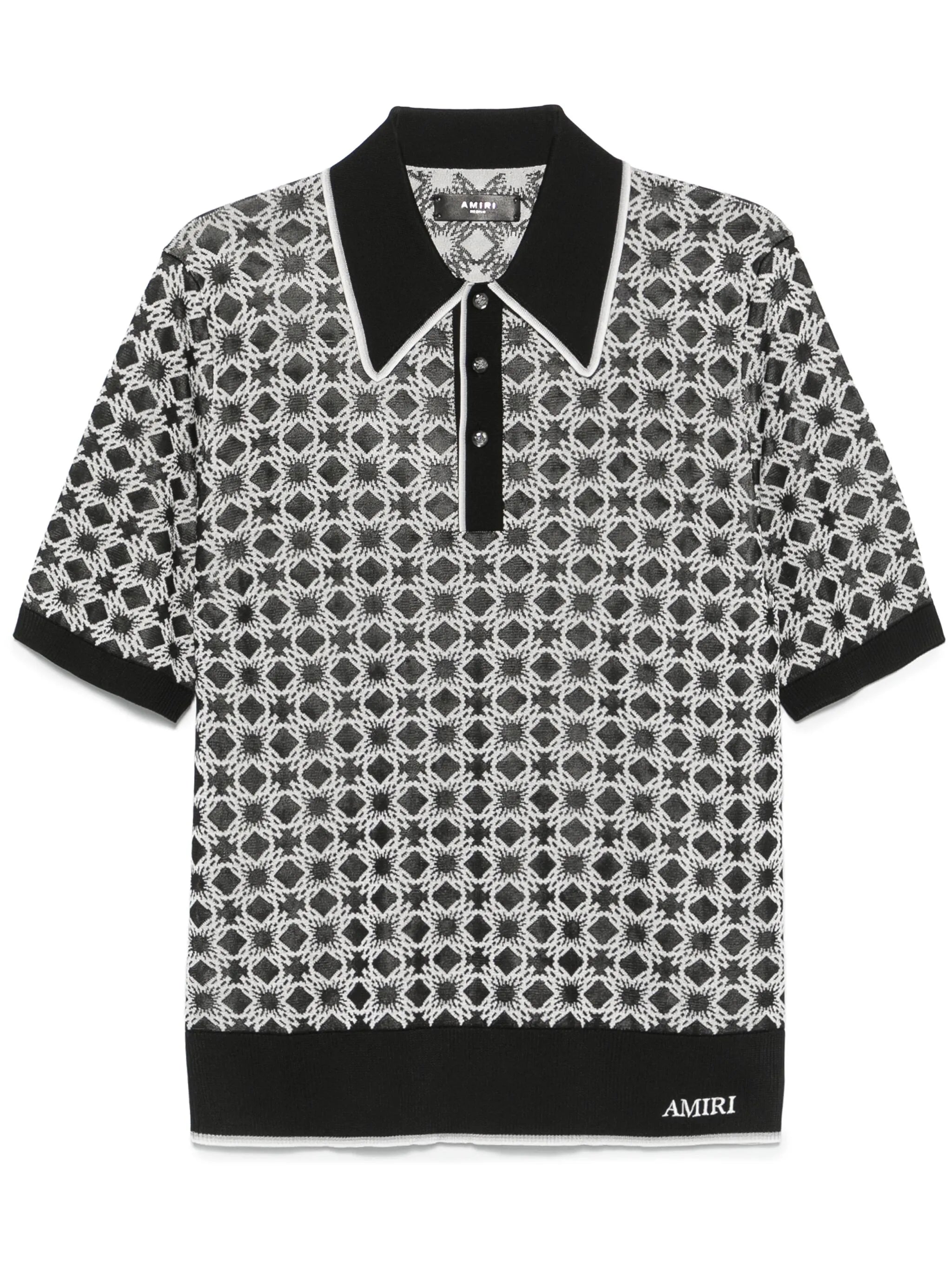 patterned polo shirt