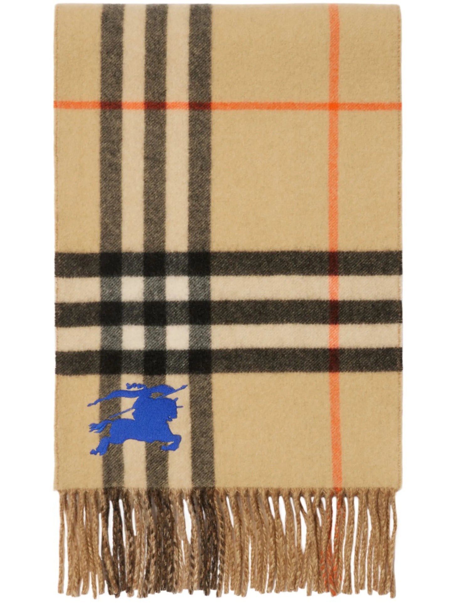 reversible check cashmere scarf