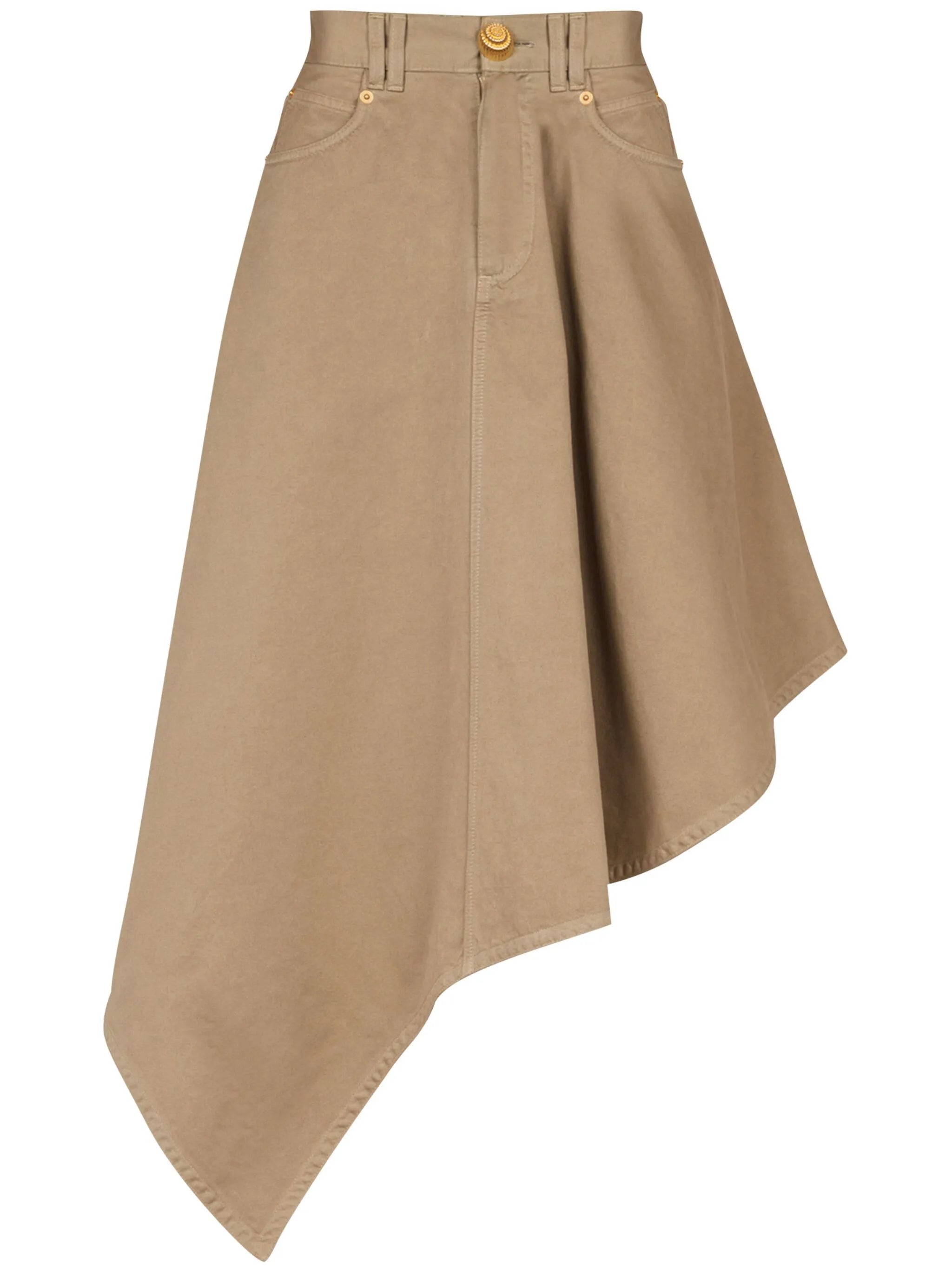 asymmetrical cotton skirt