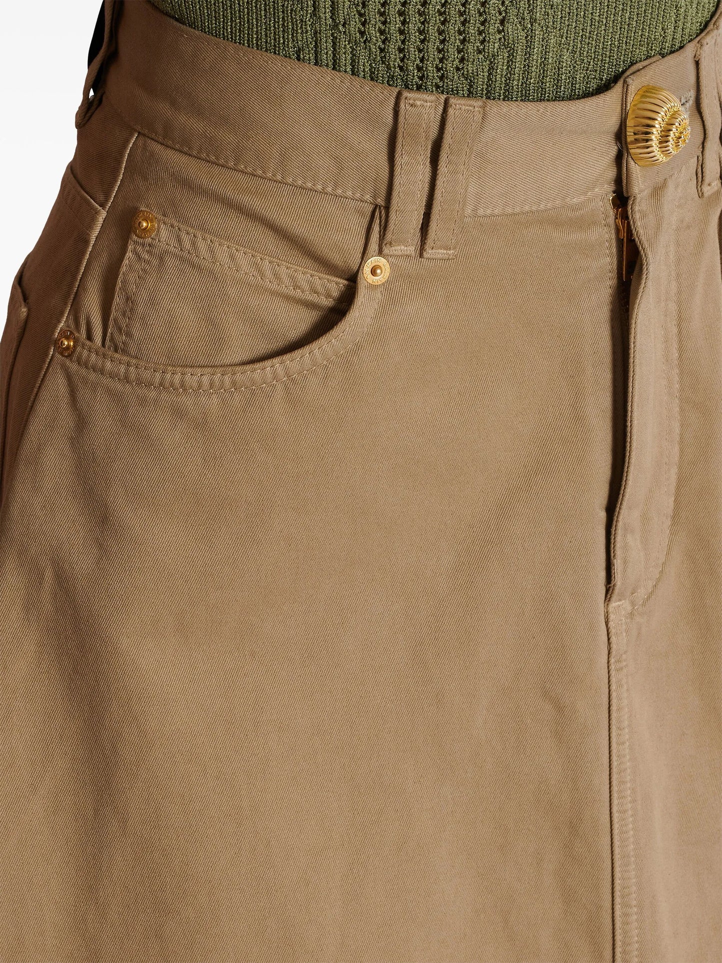 asymmetrical cotton skirt