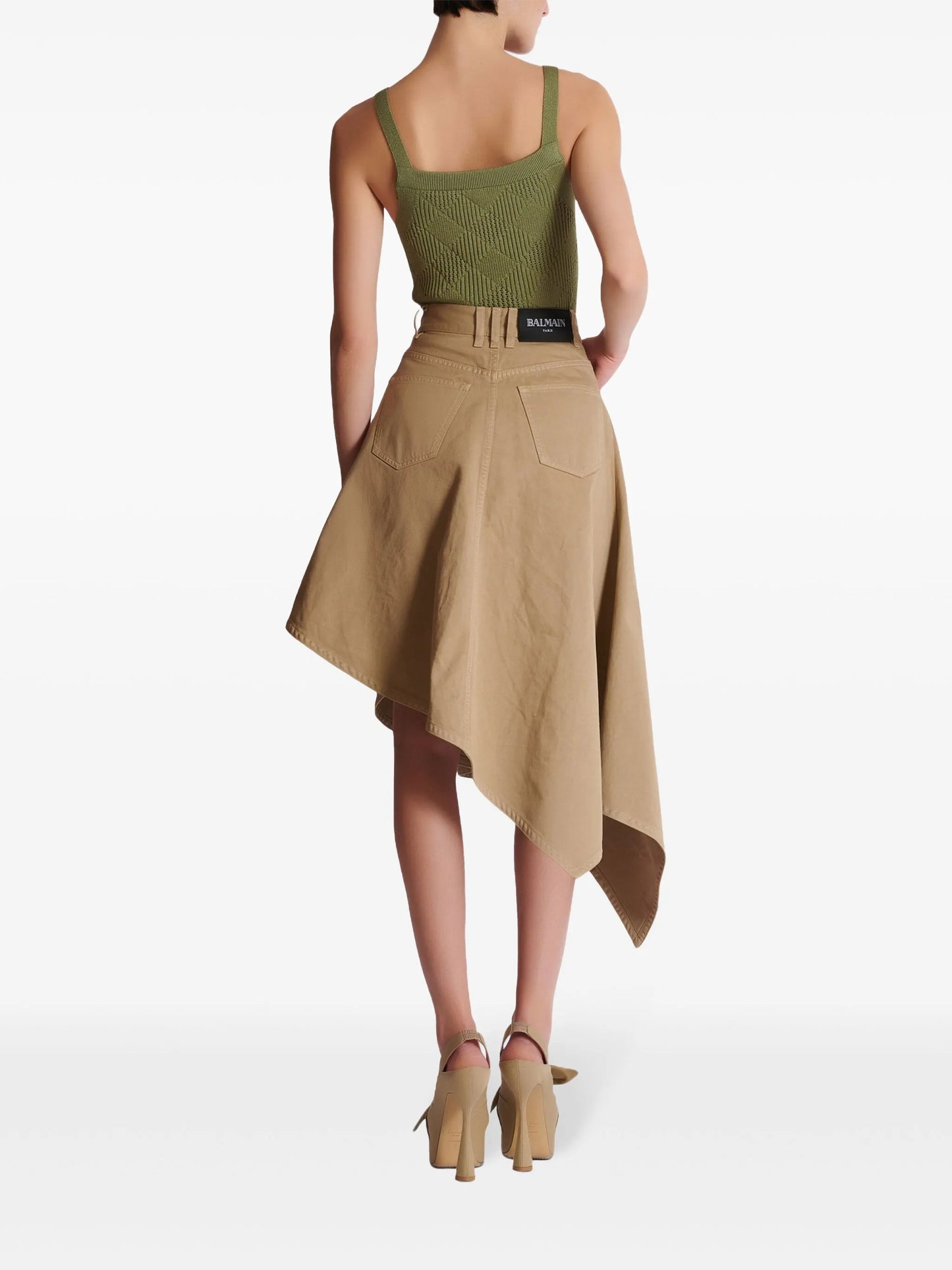 asymmetrical cotton skirt