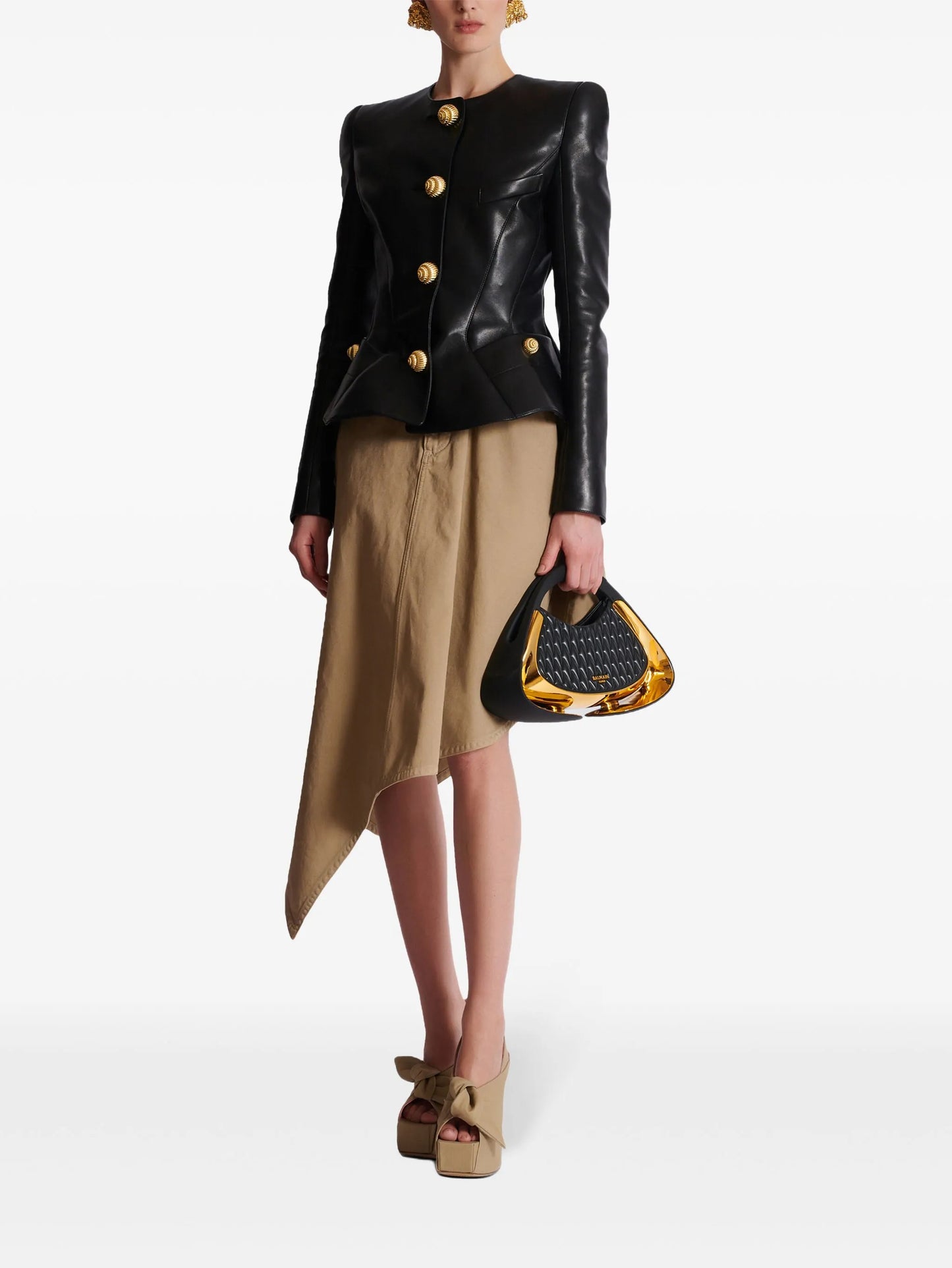 asymmetrical cotton skirt